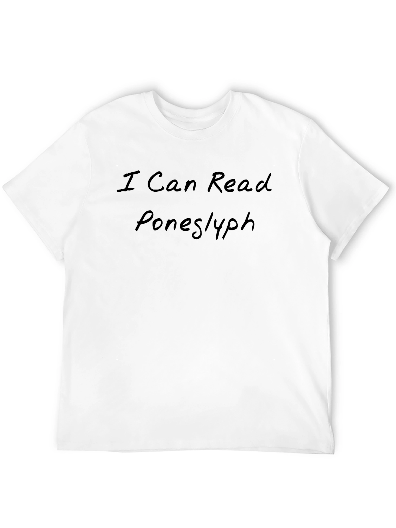 I Can Read Ponesglyph Black T-Shirt