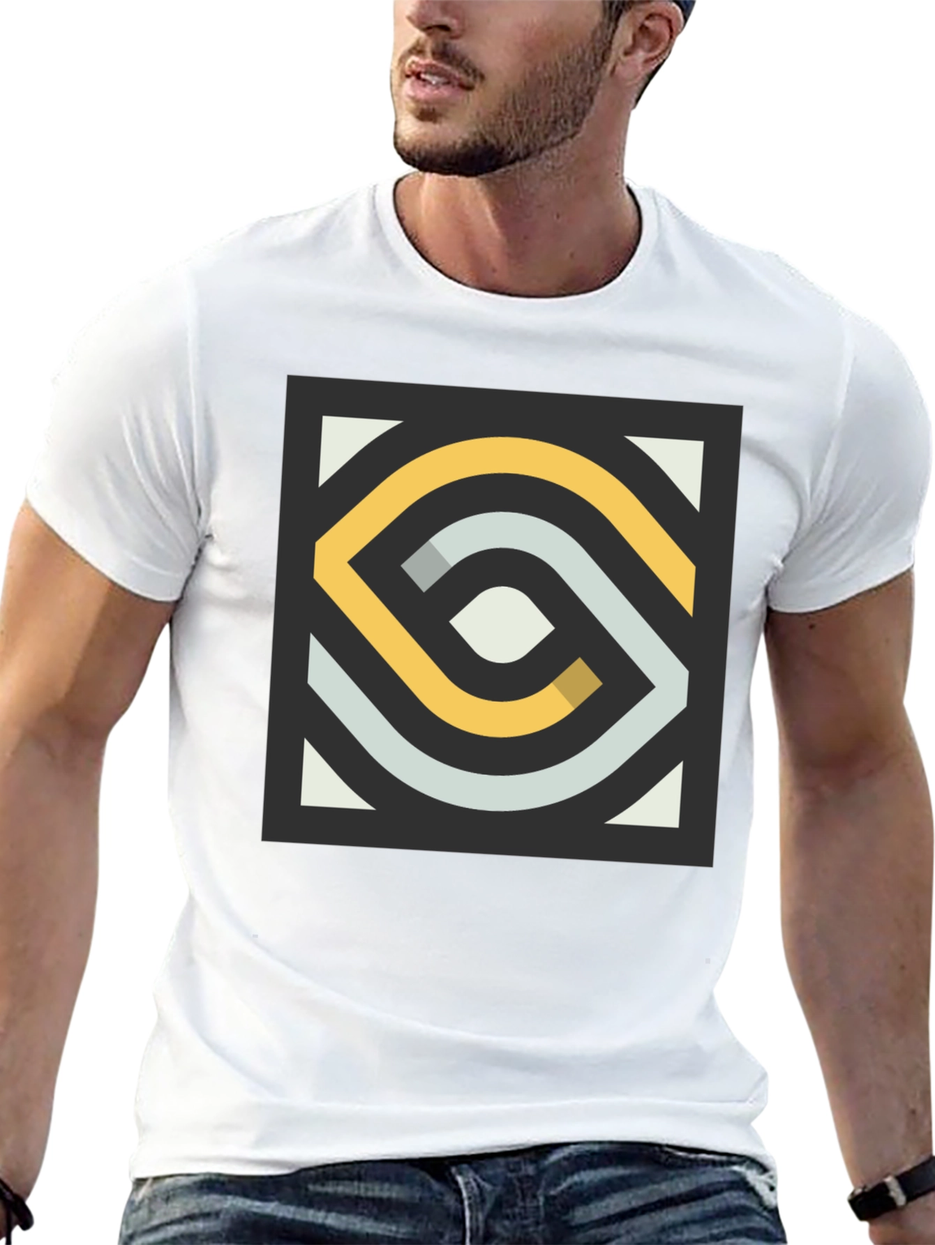 Abstract Geometric Pattern Tee - Modern Style