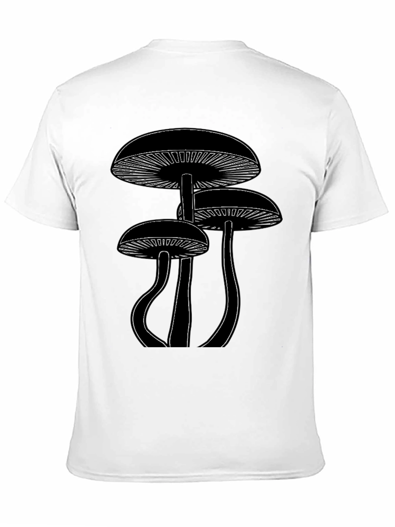 Mushroom Graphic Tee - Black Cotton Blend