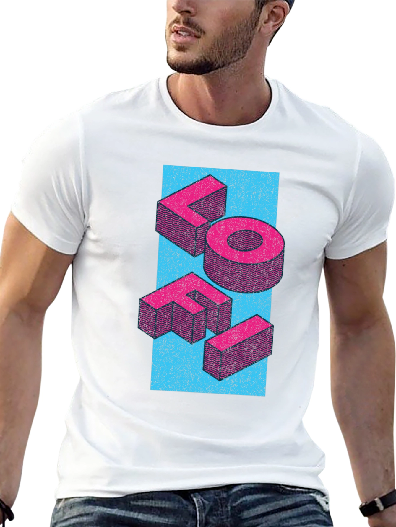 LOFI Graphic Tee - Retro 3D Design