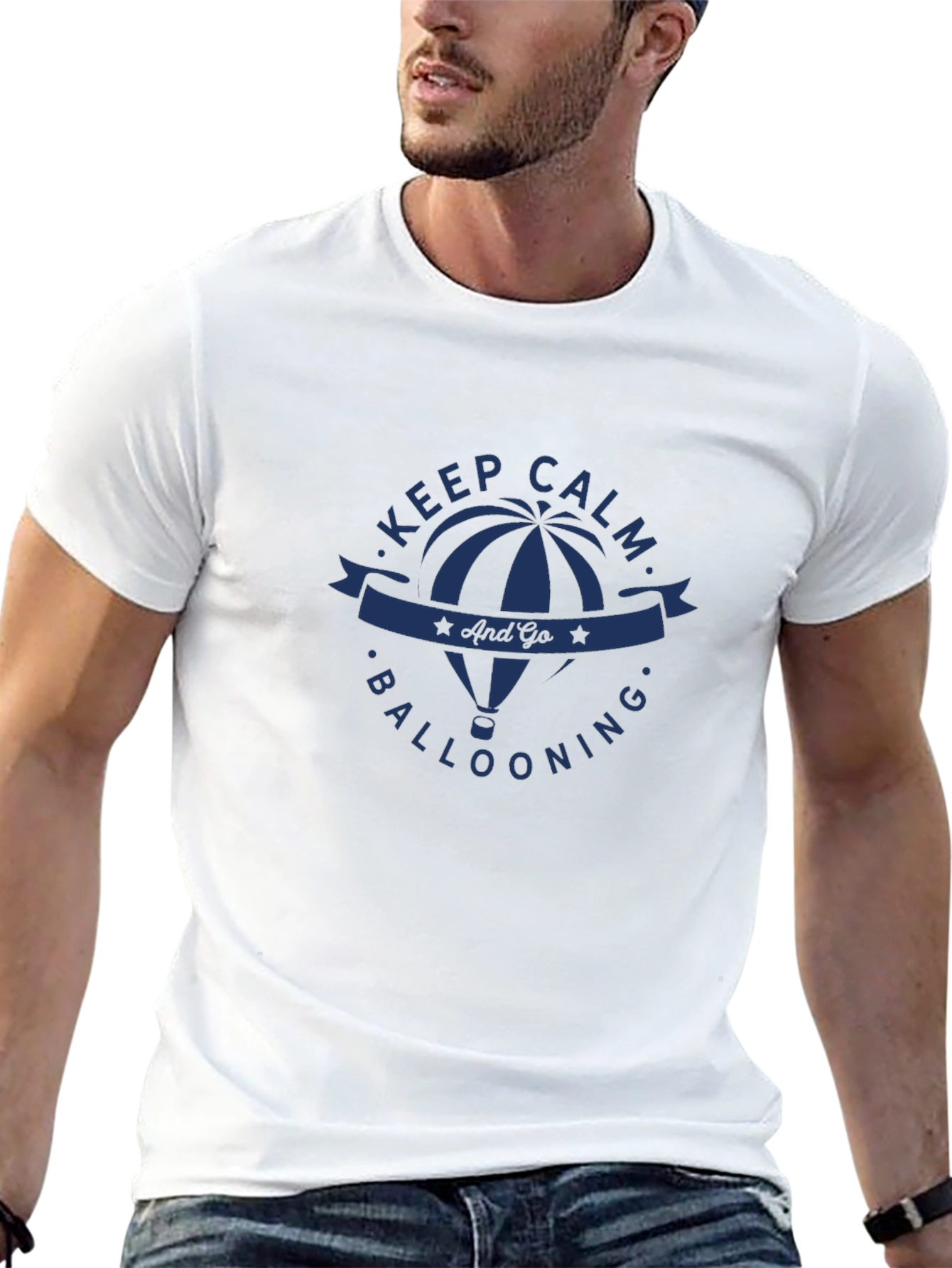 Keep Calm and Go Ballooning Black T-Shirt