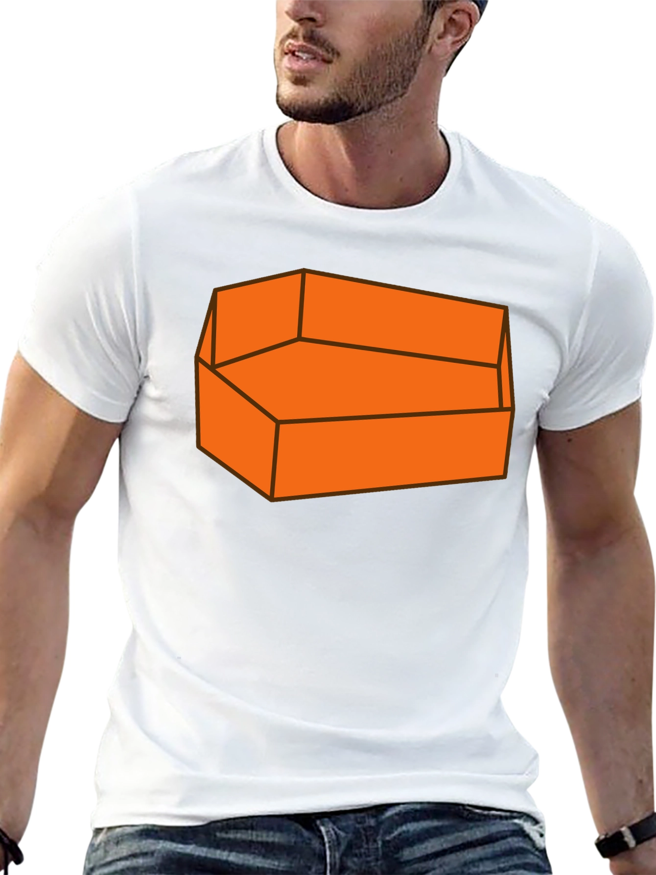 Orange Couch T-Shirt - Comfortable Graphic Tee