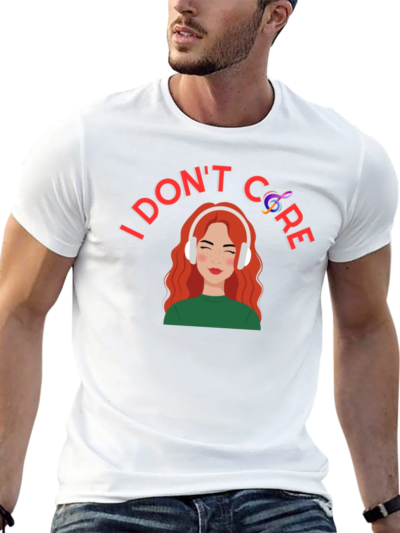 I Dont Care T-Shirt: Music Lover Graphic Tee