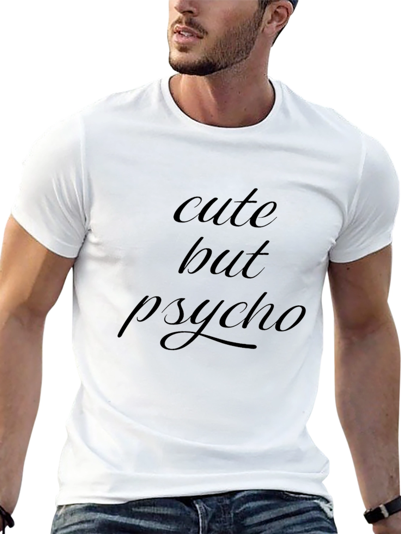 Cute But Psycho Graphic Tee - Black T-Shirt