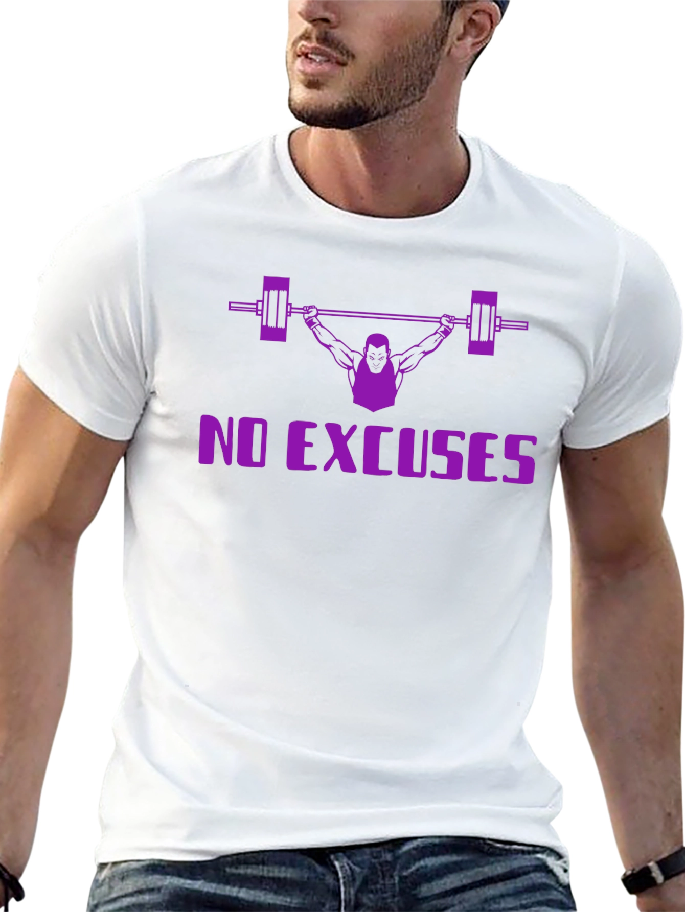 No Excuses Weightlifting T-Shirt - Black