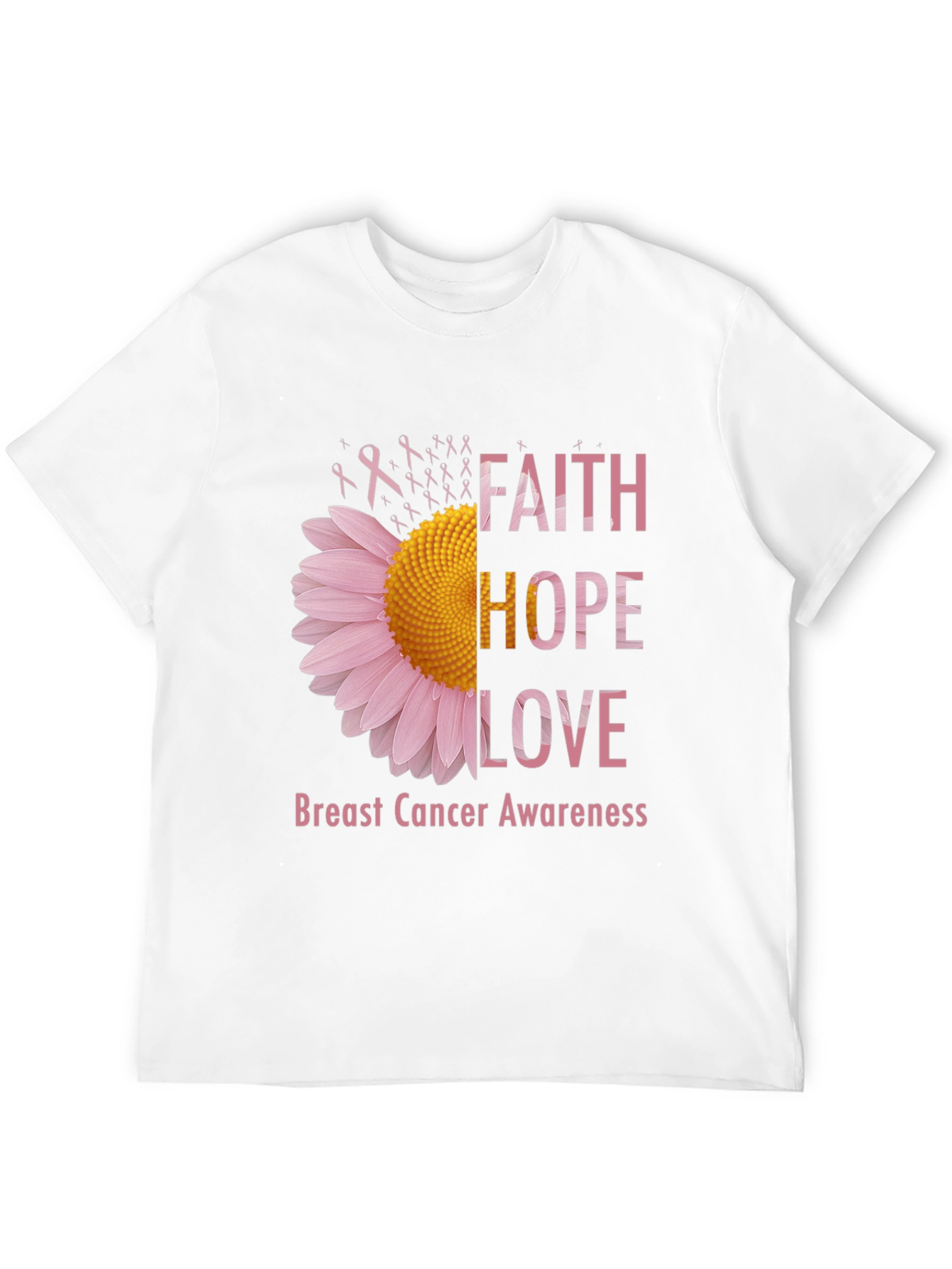Faith Hope Love Breast Cancer Awareness T-Shirt