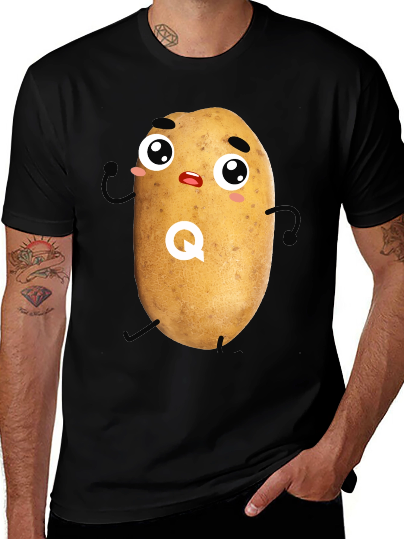 Funny Potato Graphic T-Shirt - Quirky Novelty Tee