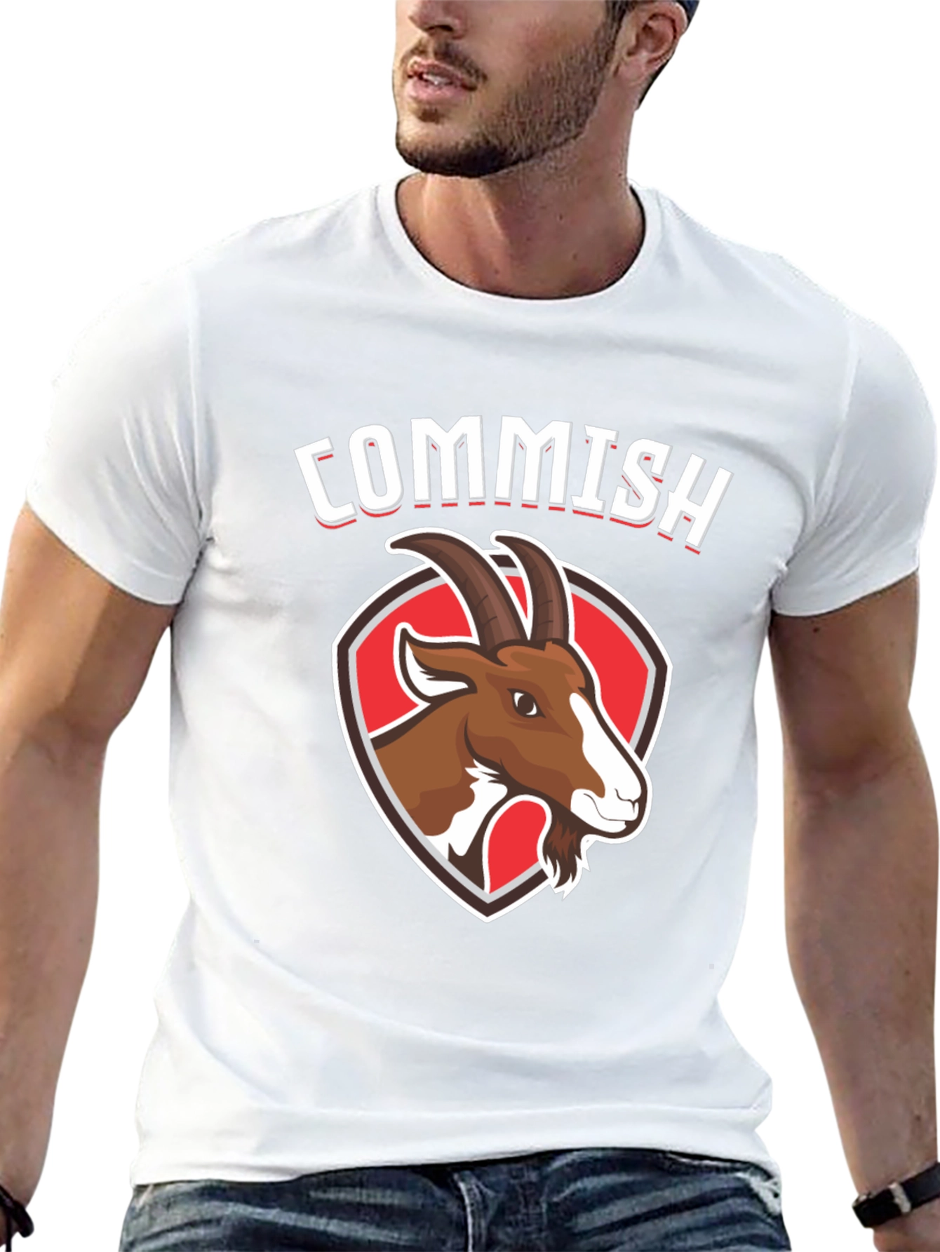 Commish Goat Graphic Tee - Black Cotton T-Shirt