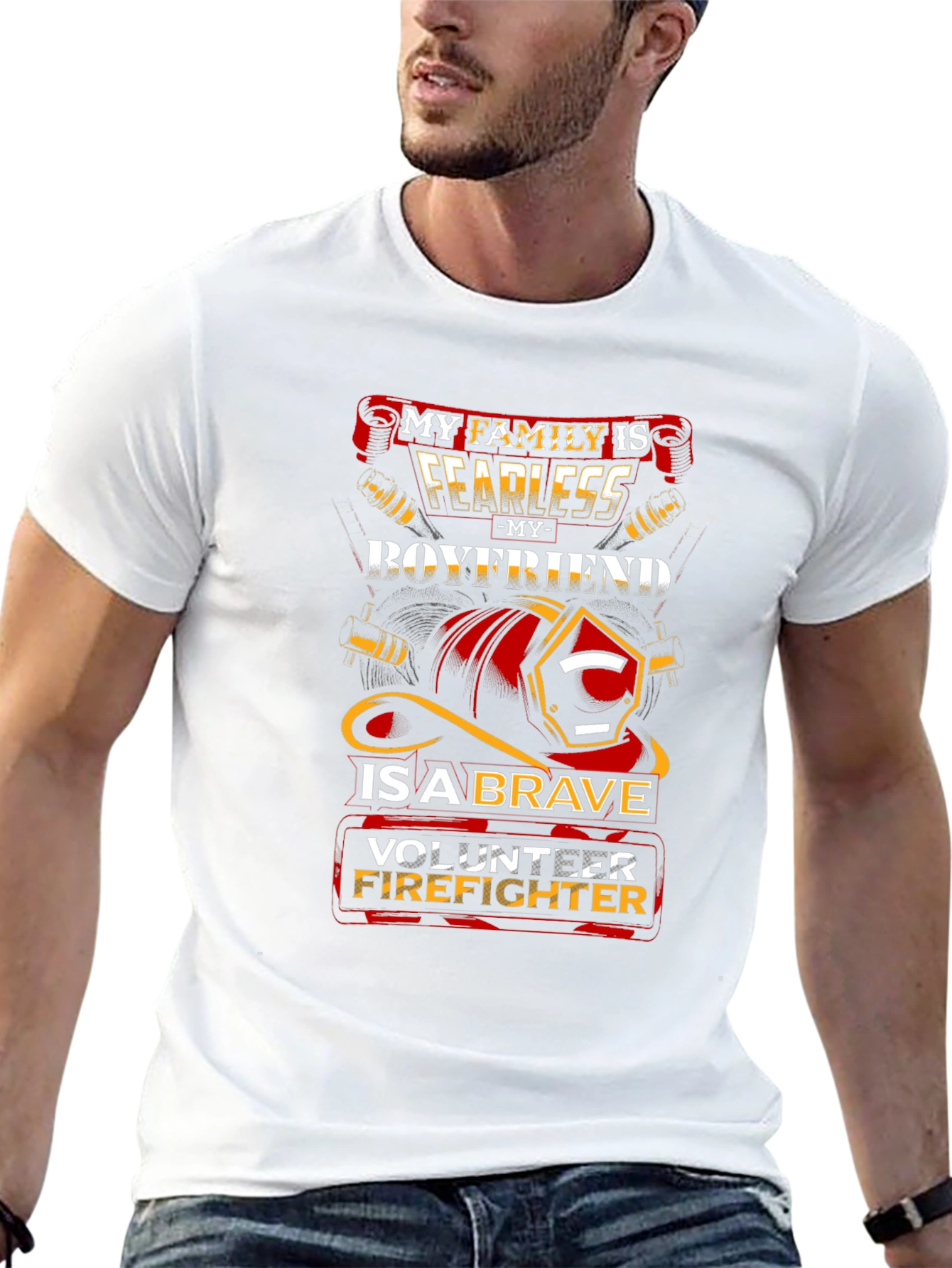 Fearless Firefighter Boyfriend Tee