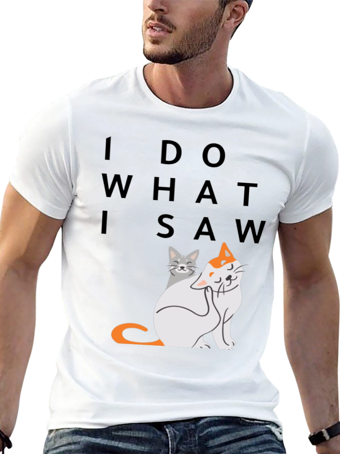 Funny Cat Graphic T-Shirt