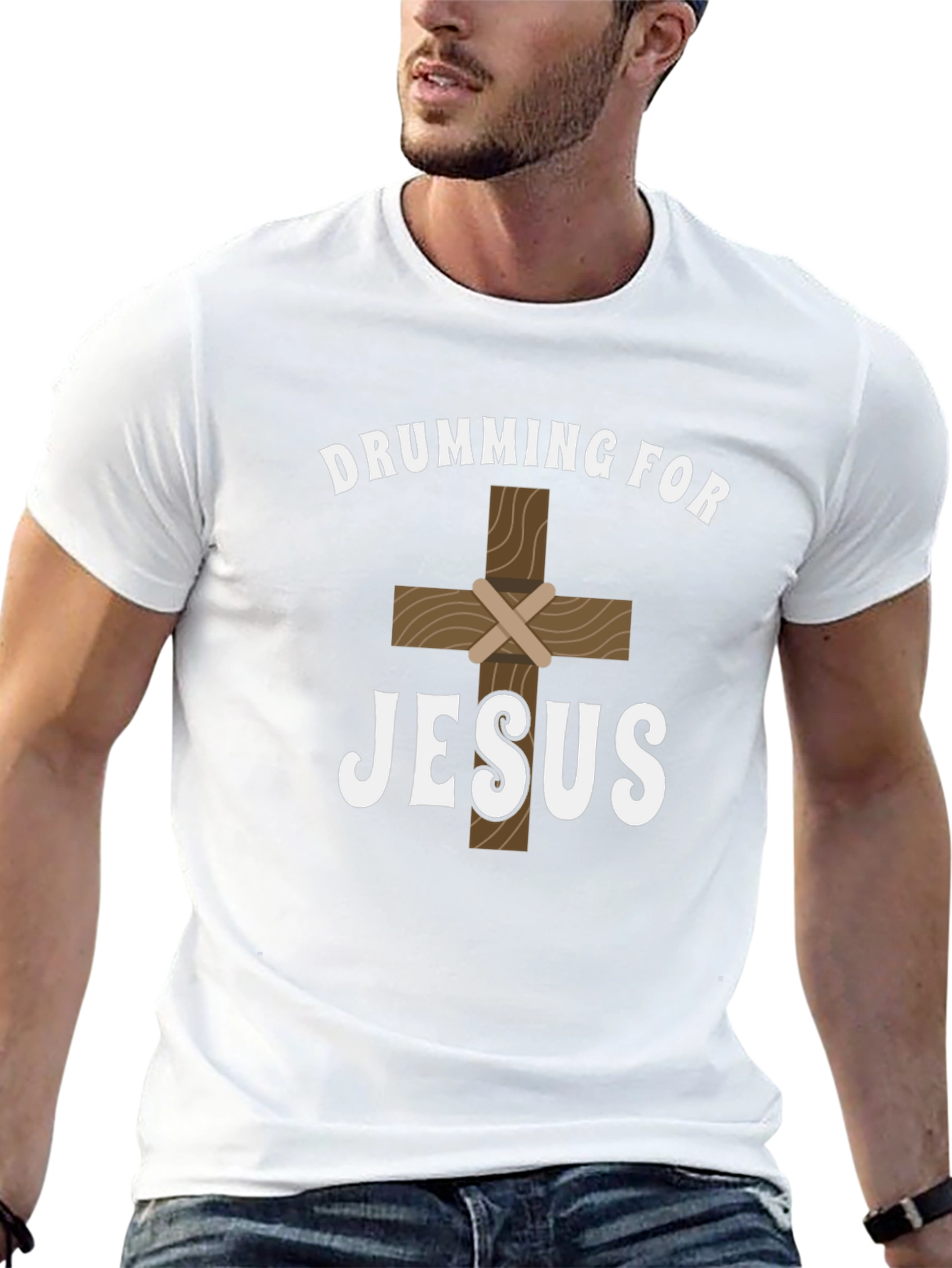 Drumming for Jesus Graphic T-Shirt