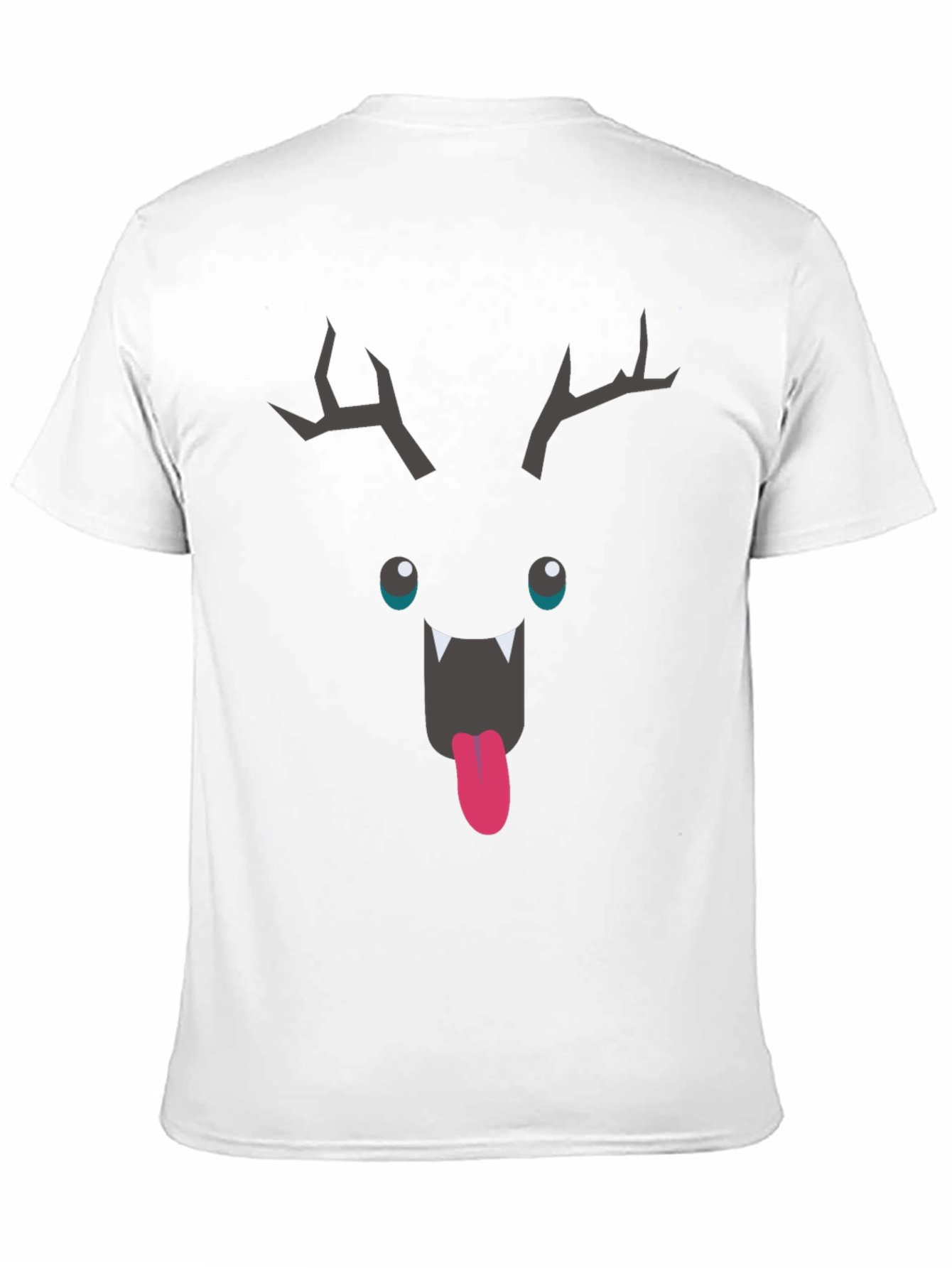 Monster Face Graphic Tee - Black Cotton T-Shirt