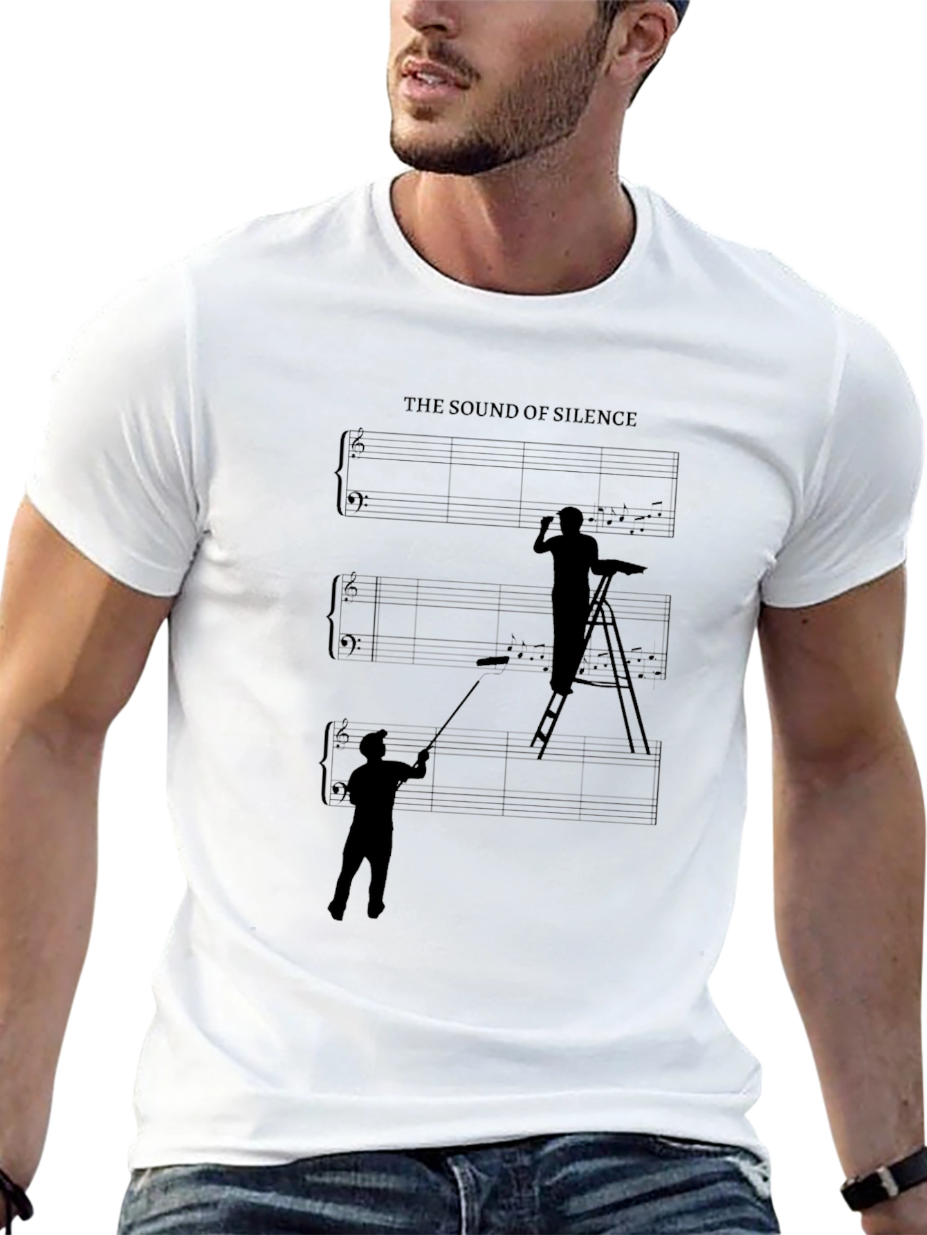 The Sound of Silence Graphic T-Shirt - Painter Theme