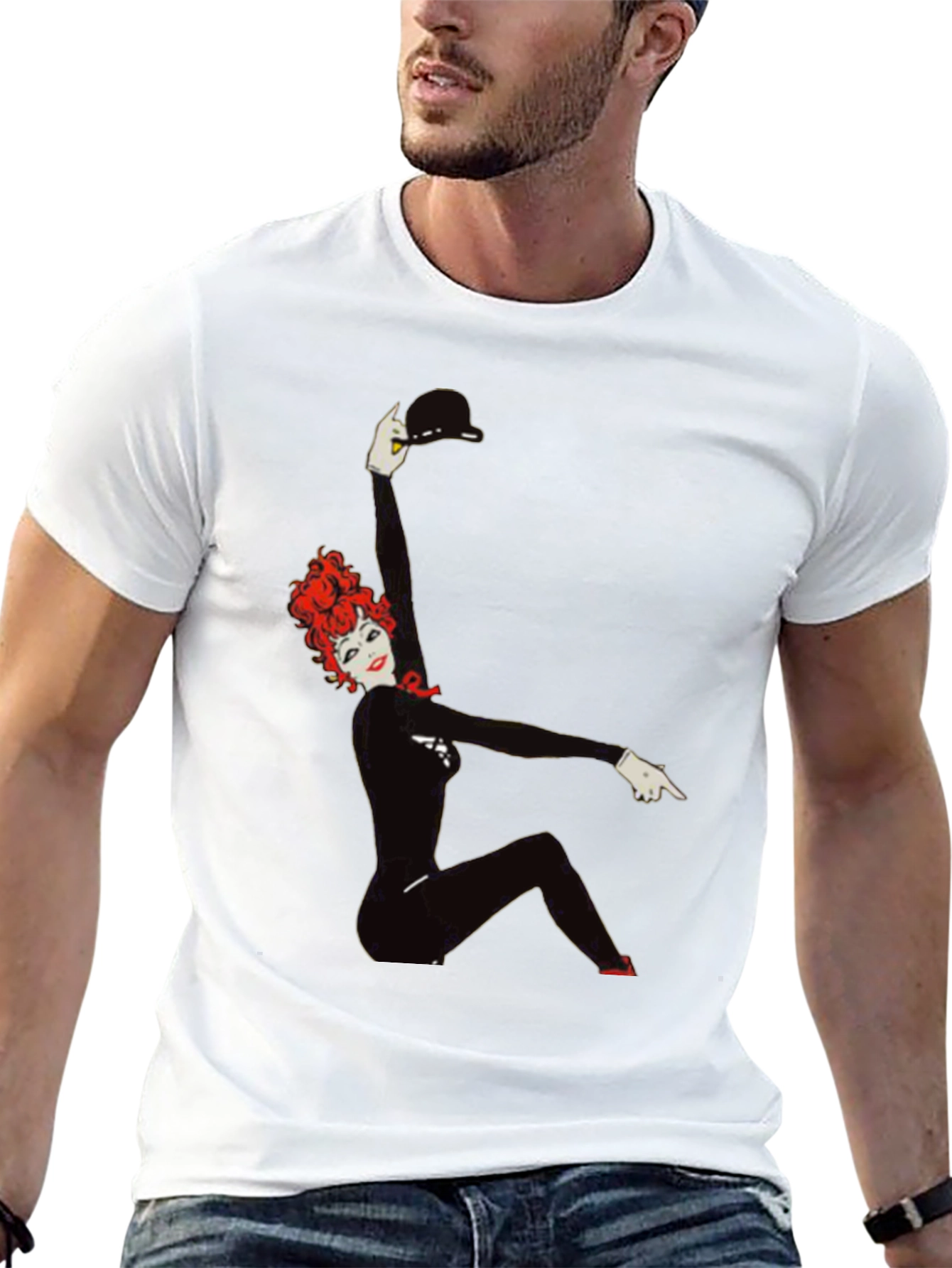Cabaret Dancer Graphic Tee - Retro Style