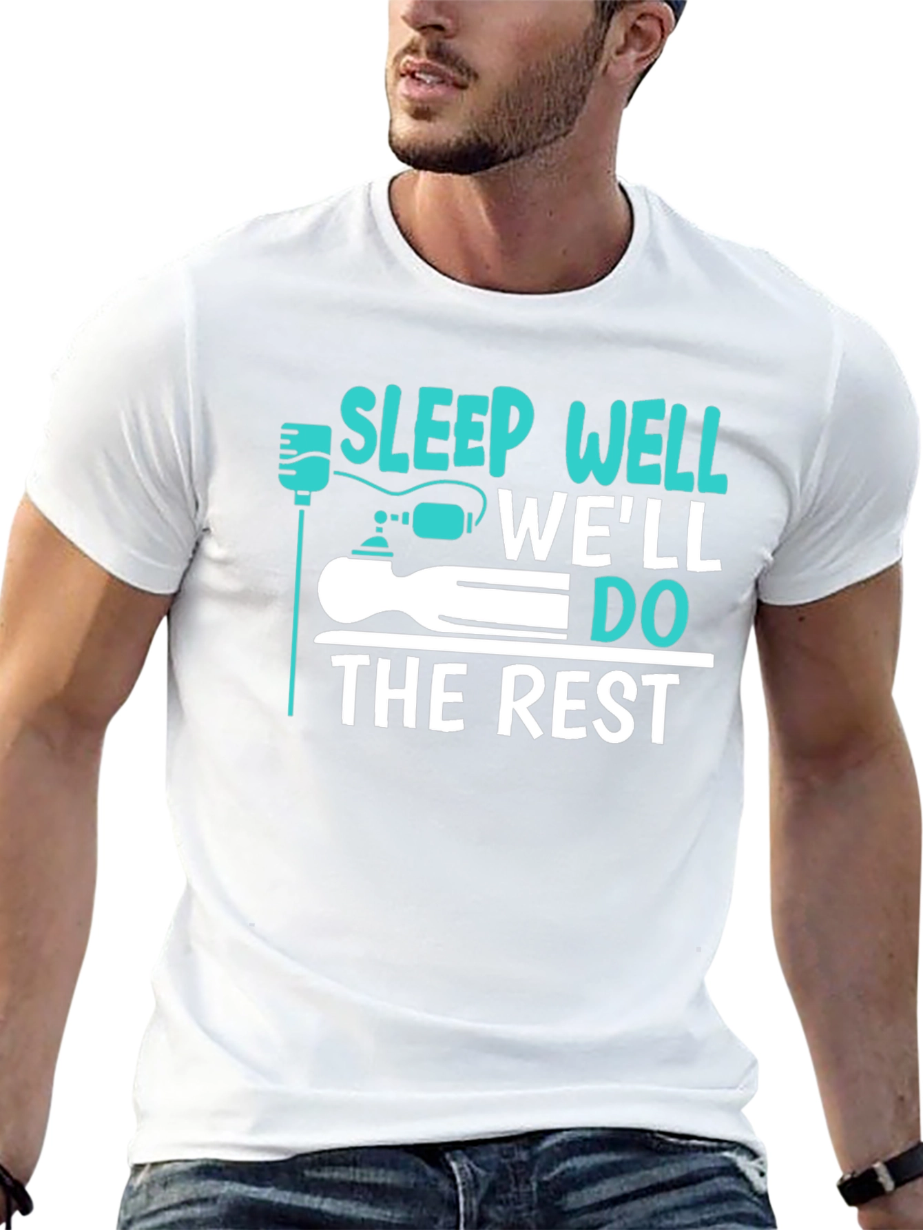 Sleep Well Well Do The Rest Funny Graphic T-Shirt