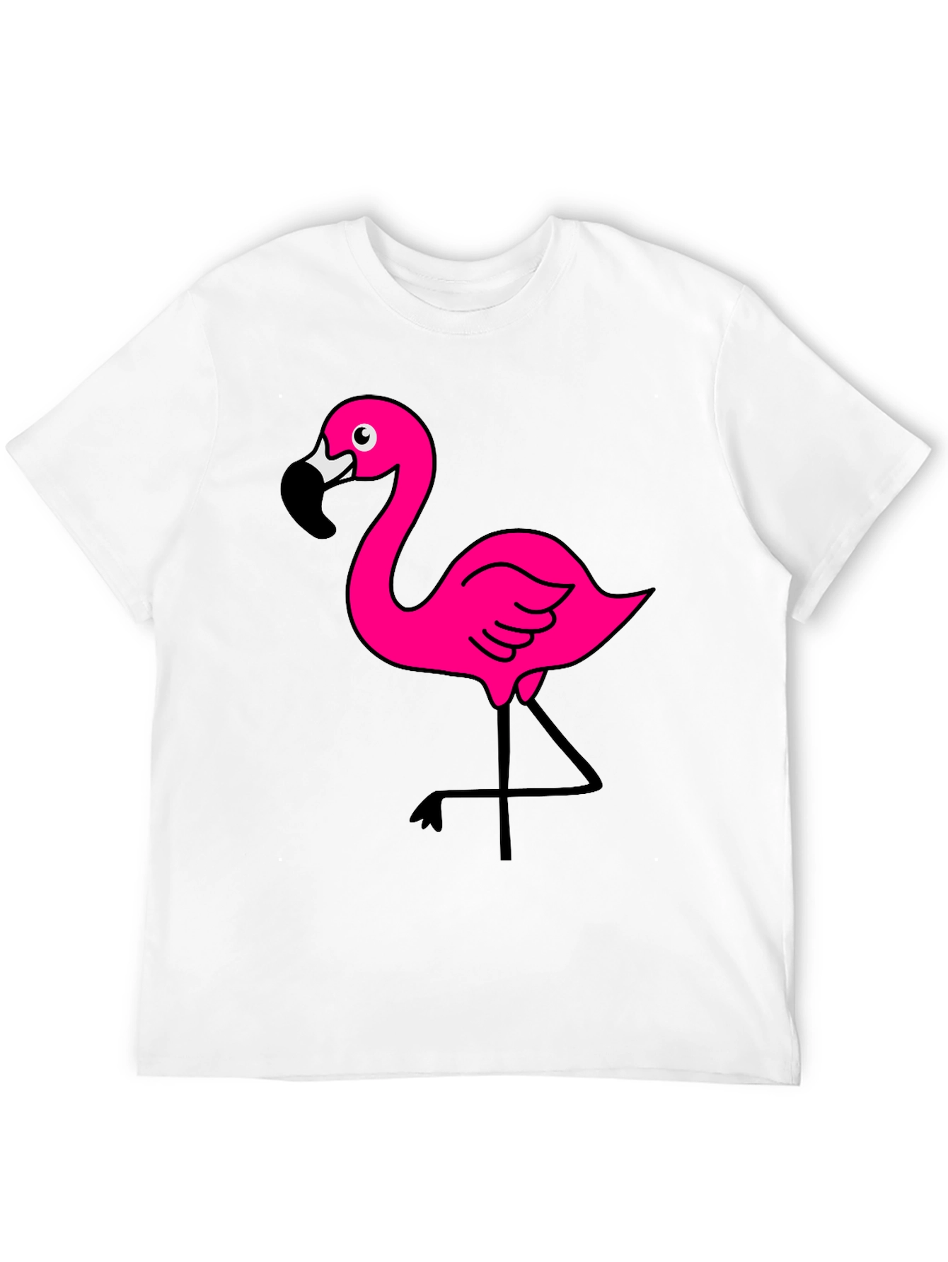 Flamingo Graphic T-Shirt - Black Cotton Tee