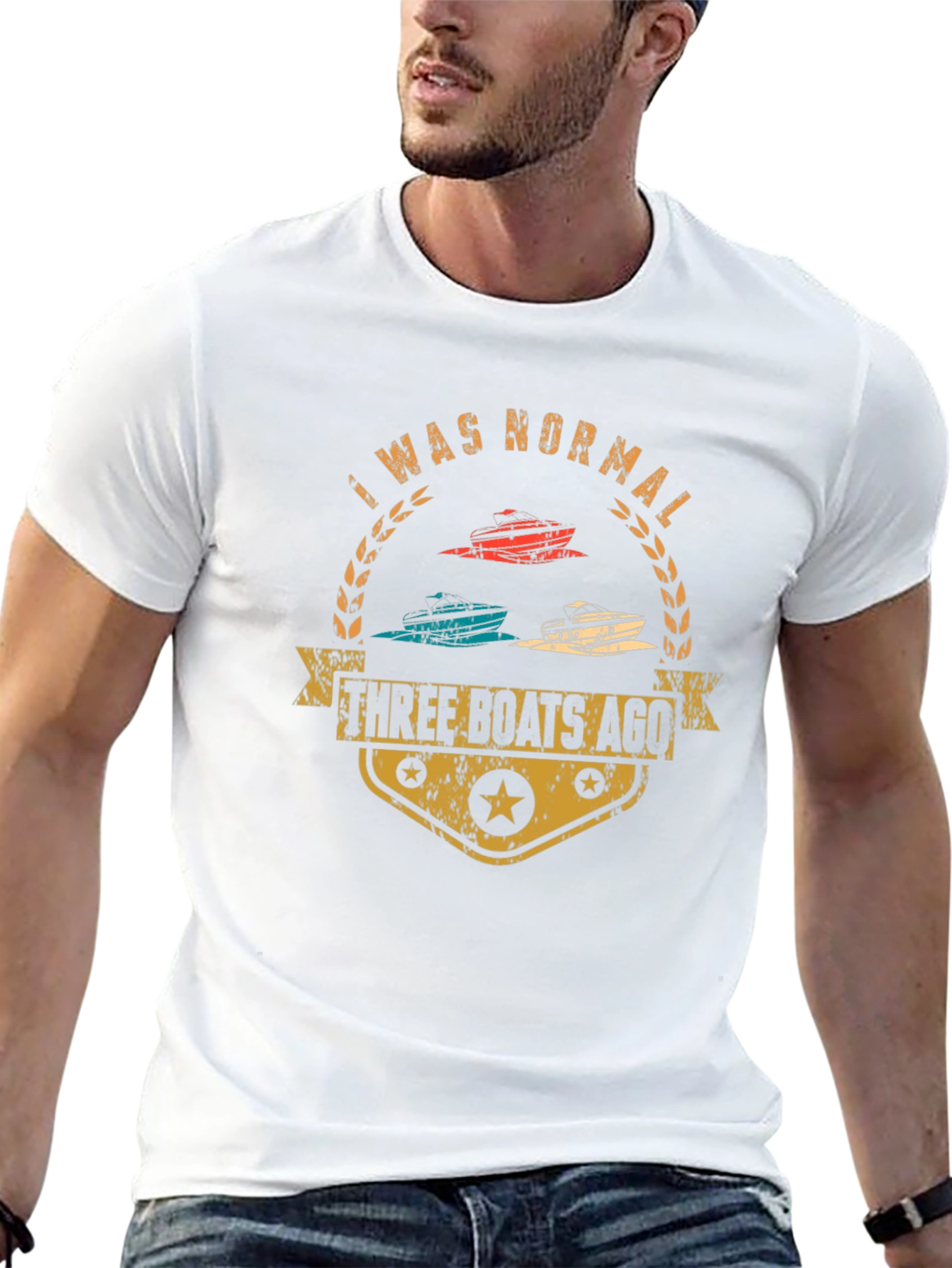 Funny Three Boats Ago Graphic T-Shirt
