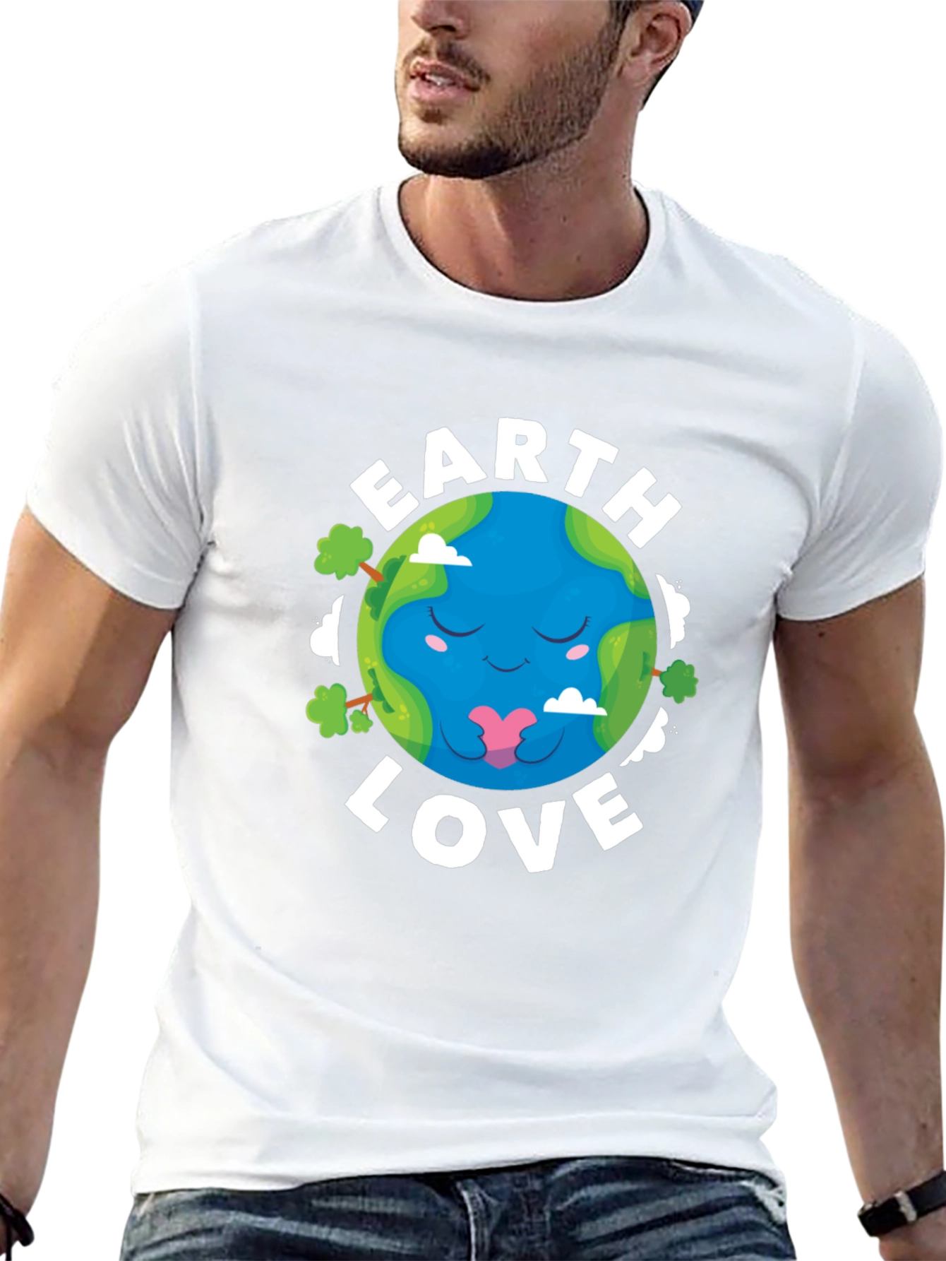 Earth Love Graphic Tee - Black Cotton