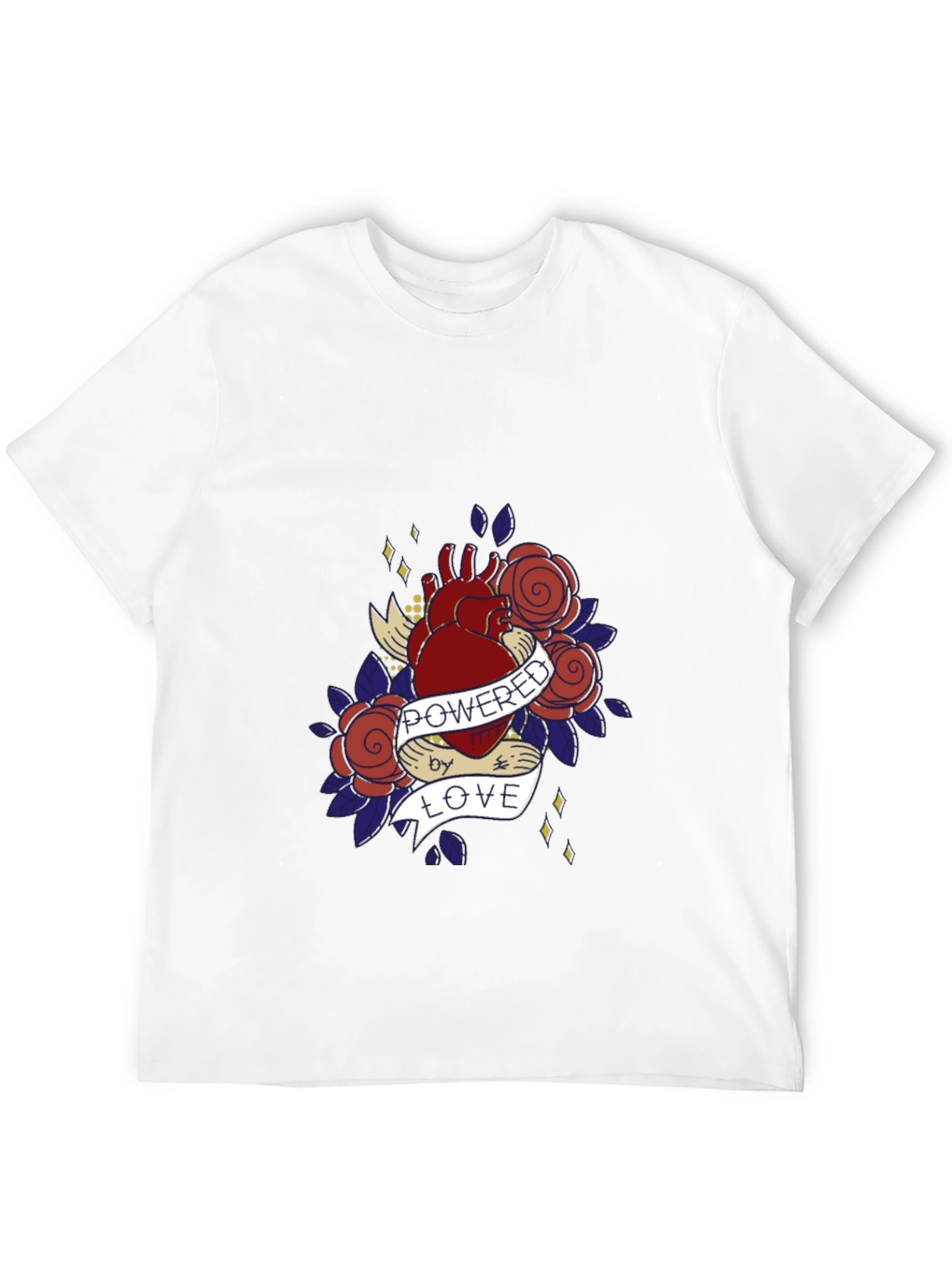 Powered by Love Graphic Tee - Black