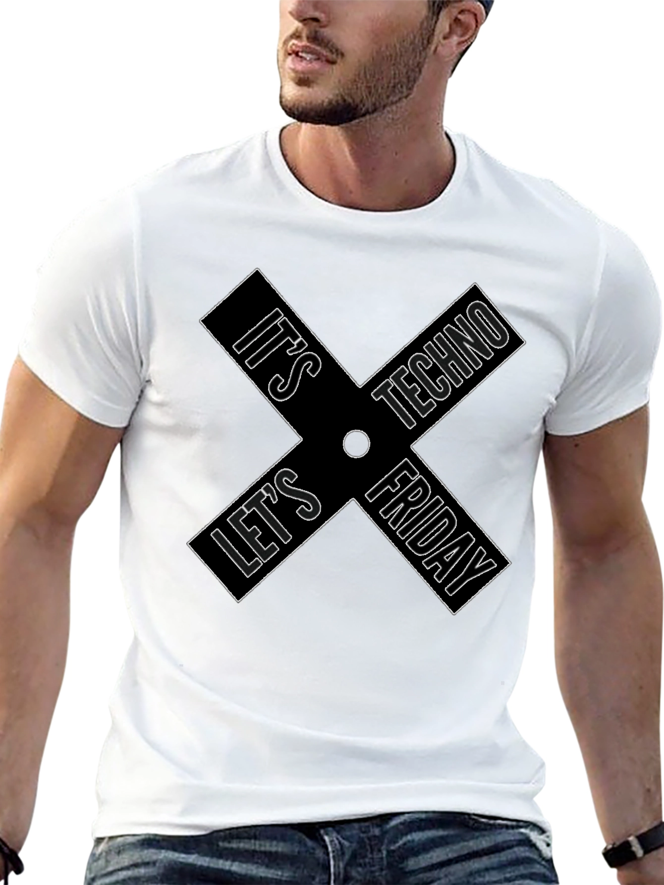Techno Friday Black Graphic Tee