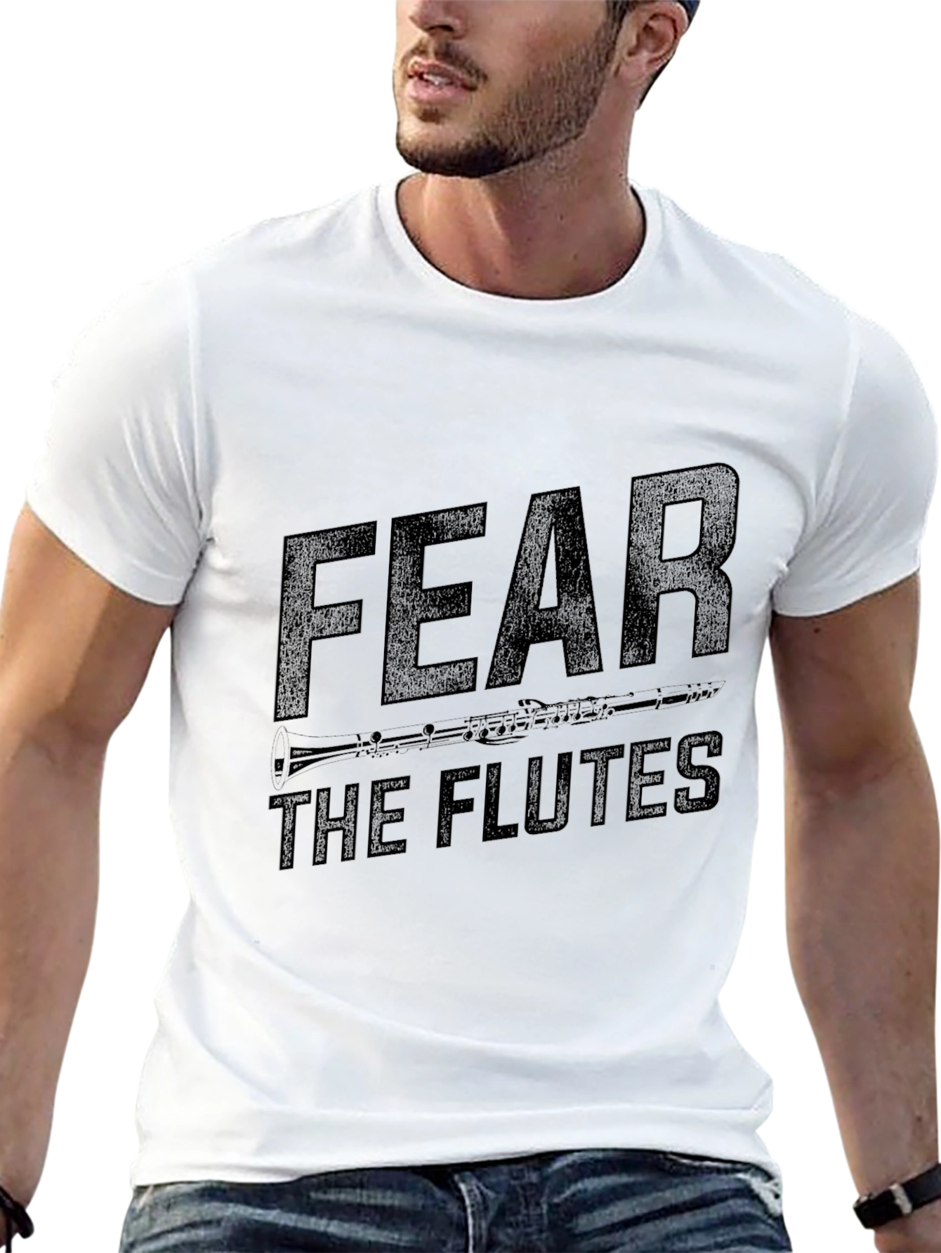 Fear the Flutes Graphic T-Shirt - Unisex Black Tee