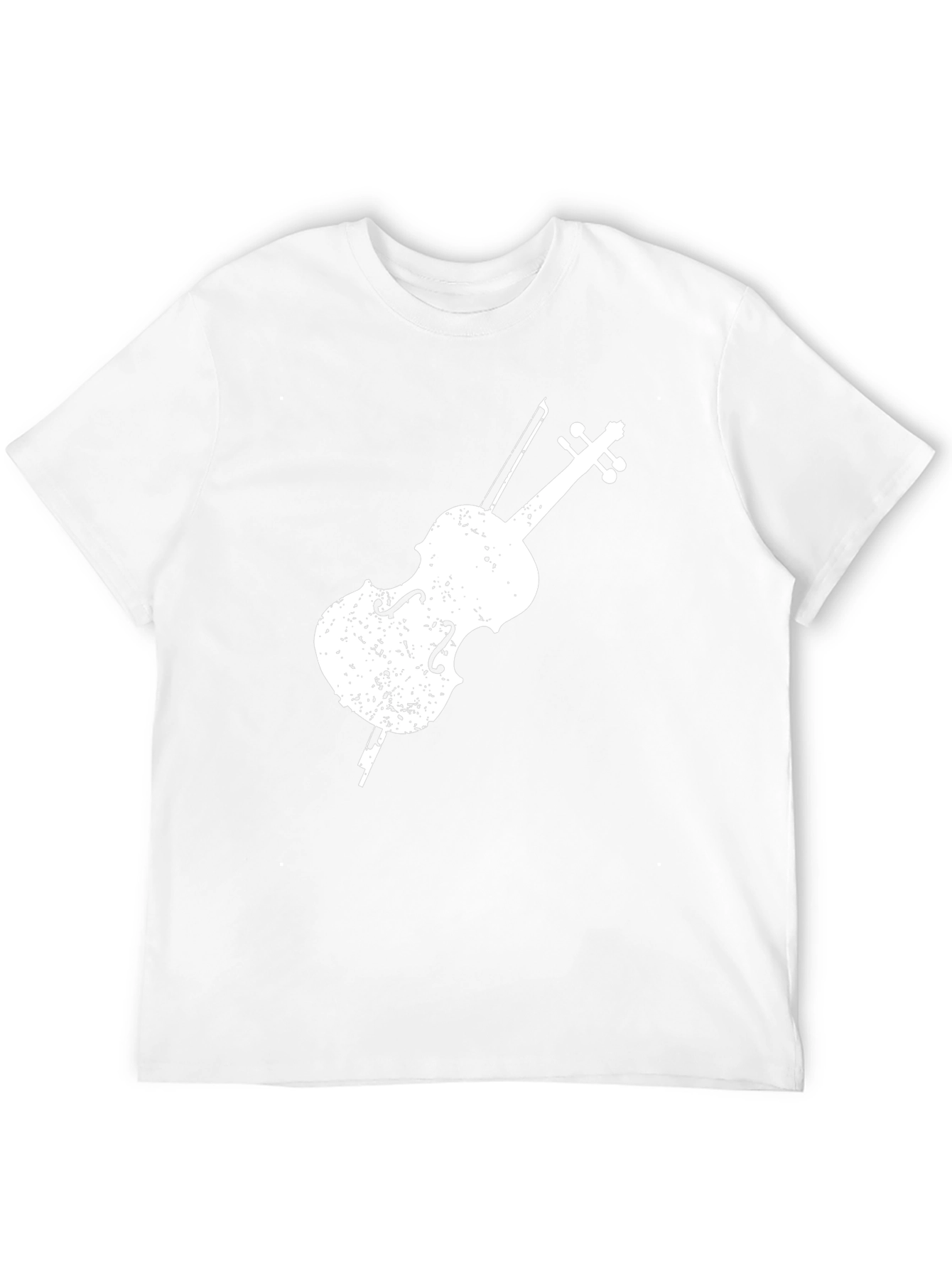 Distressed Cello Graphic Tee - Musician Style