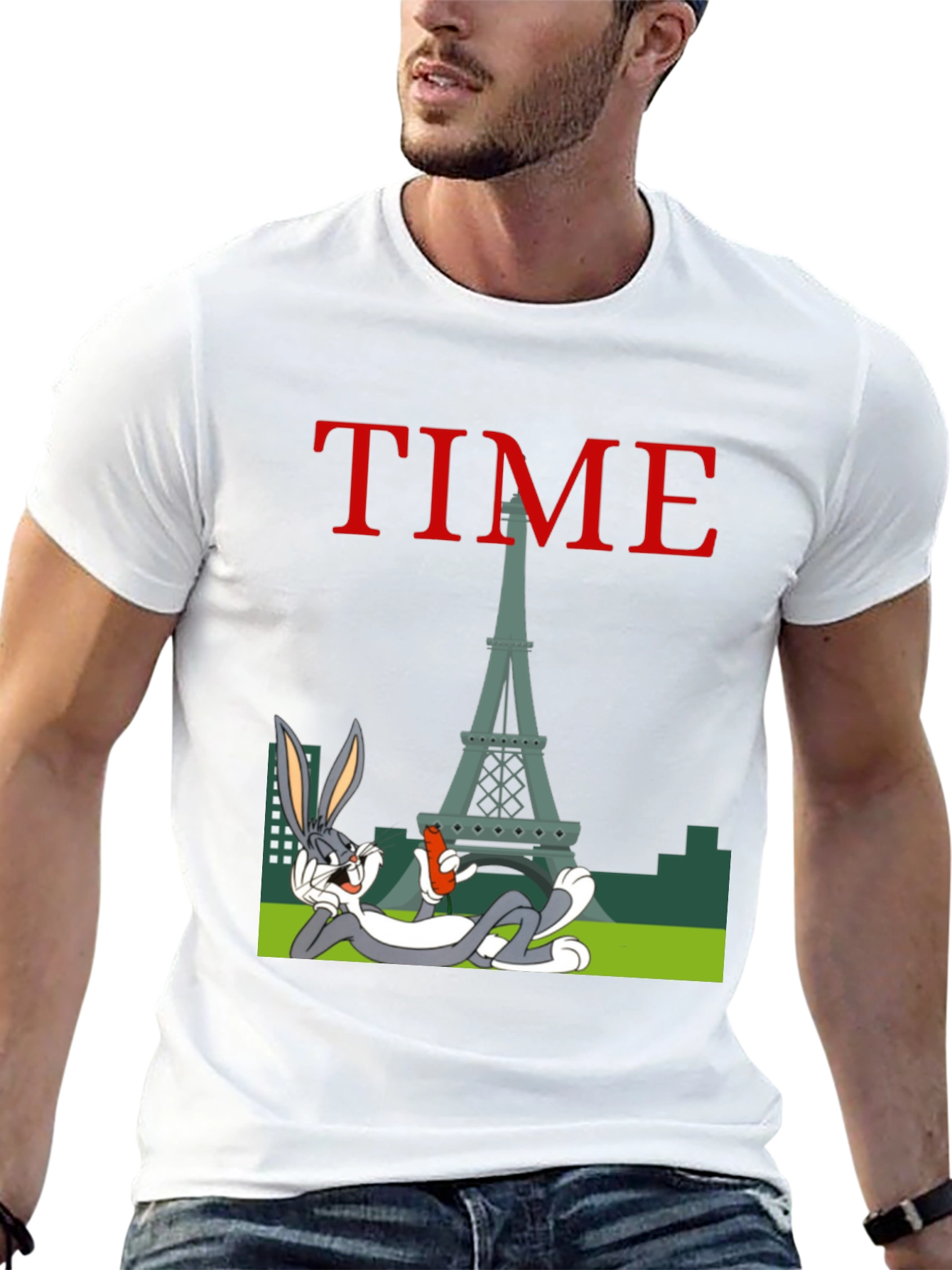 Paris Time Cartoon Graphic Tee