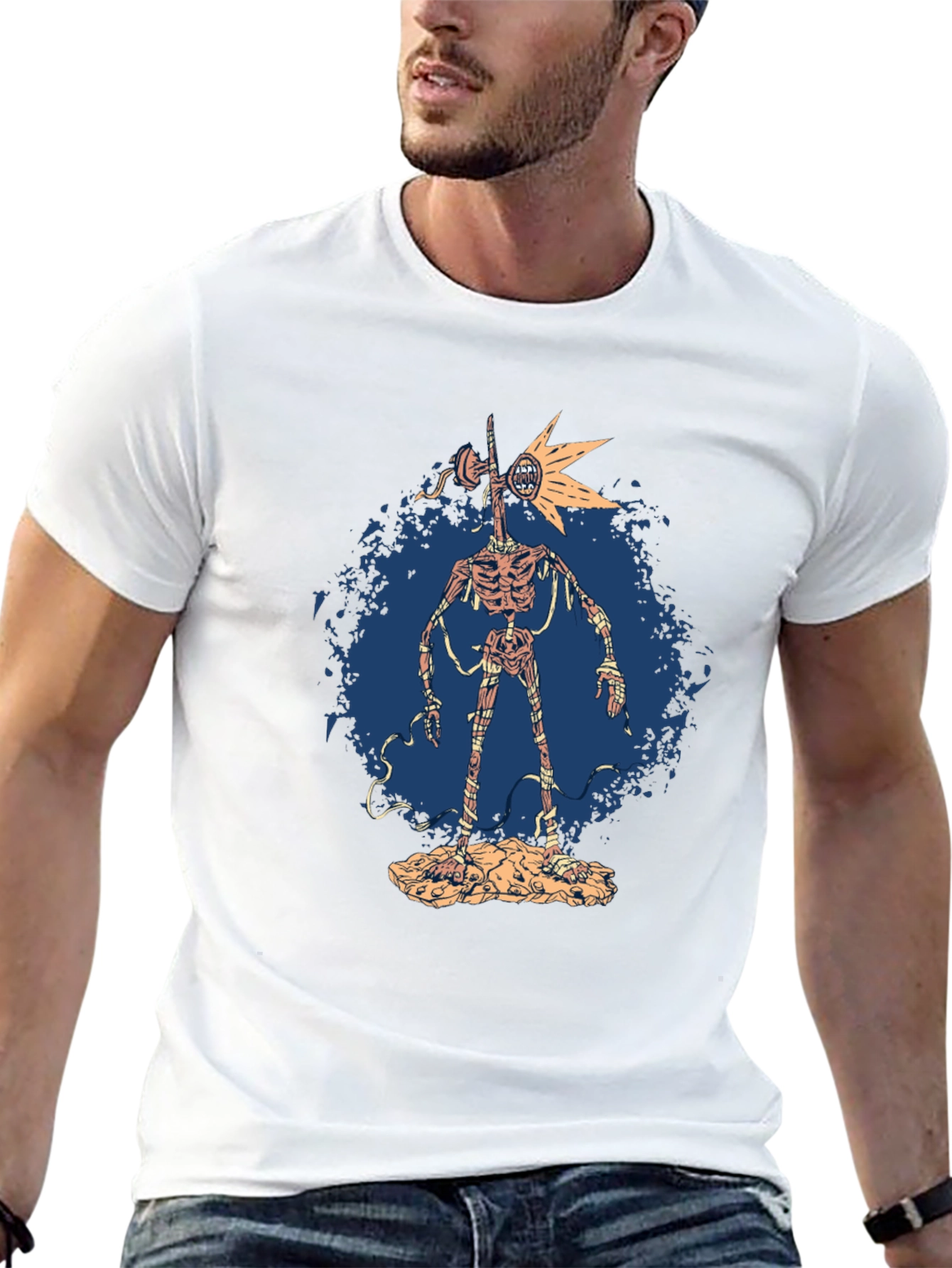 Siren Head Graphic Tee - Creepy Monster T-Shirt