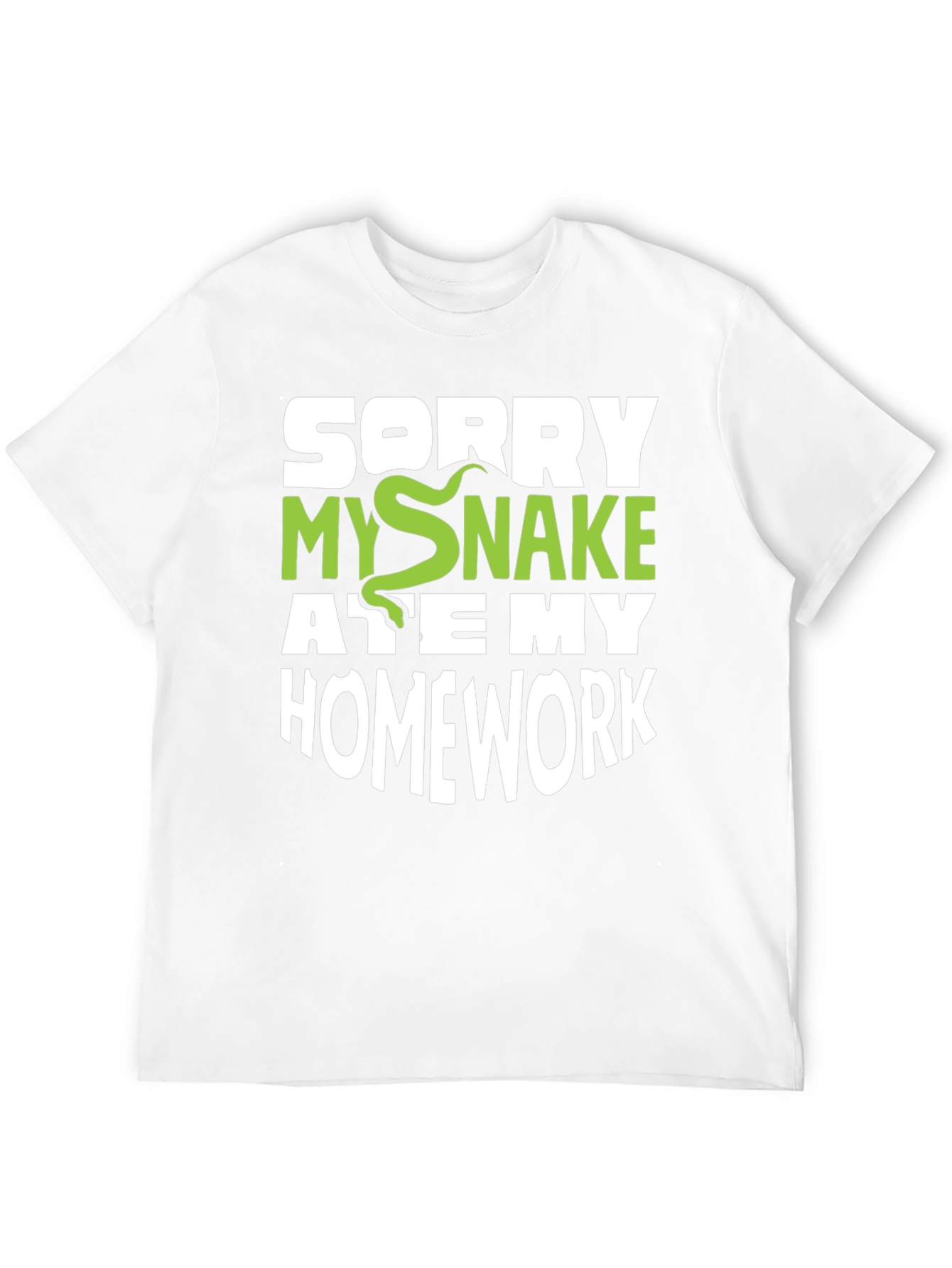 Funny Snake Ate My Homework Graphic T-Shirt