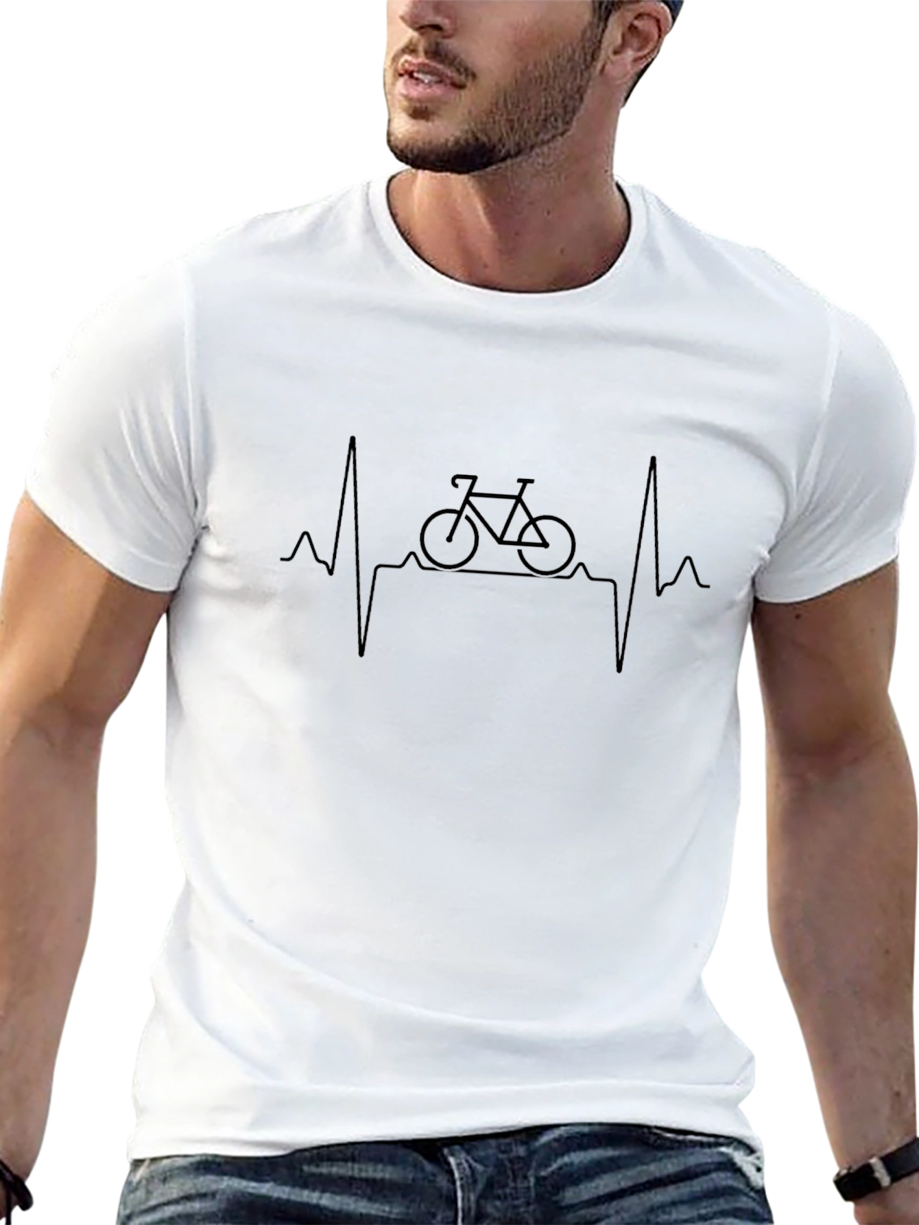 Heartbeat Bike T-Shirt - Cycling Passion