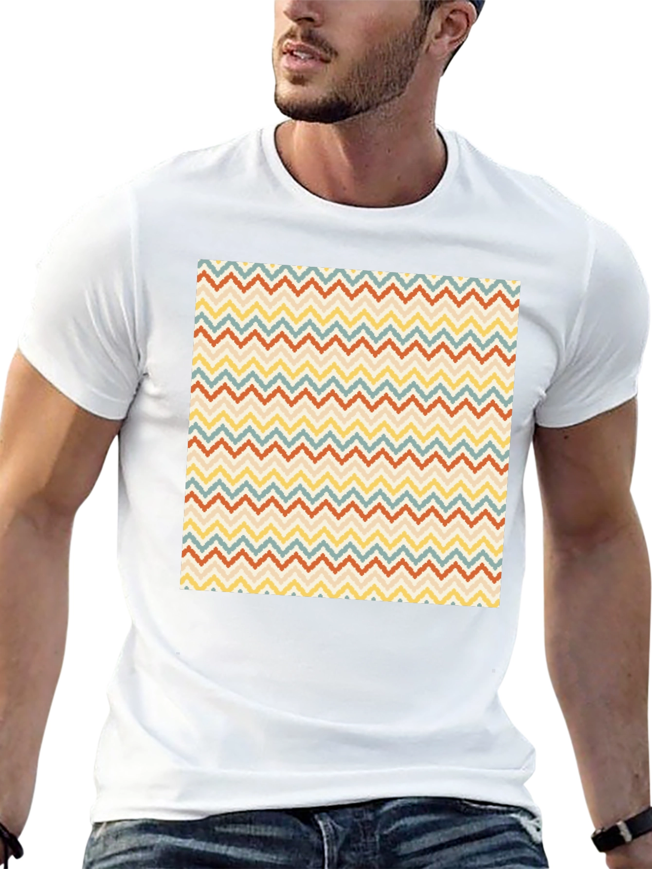 Retro Zigzag Pattern T-Shirt