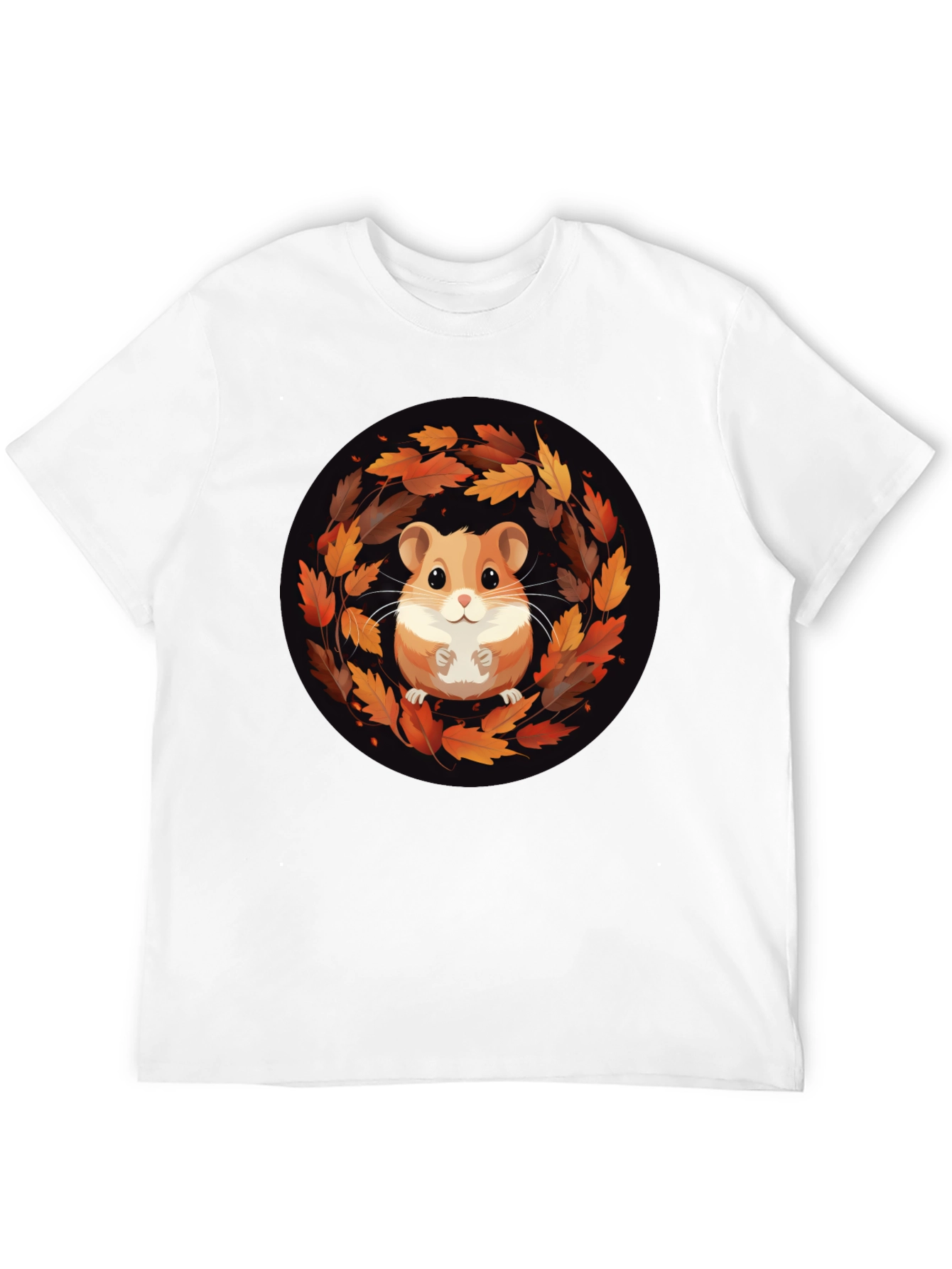 Hamster Autumn Leaves Graphic T-Shirt