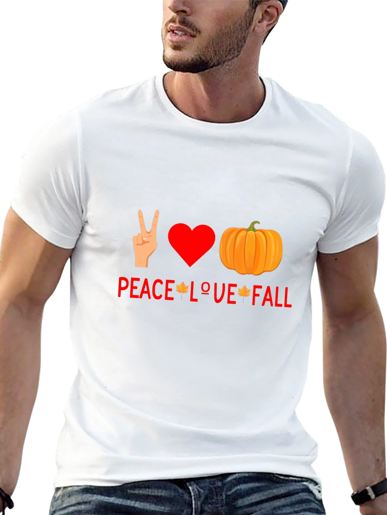 Peace Love Fall T-Shirt - Autumn Graphic Tee