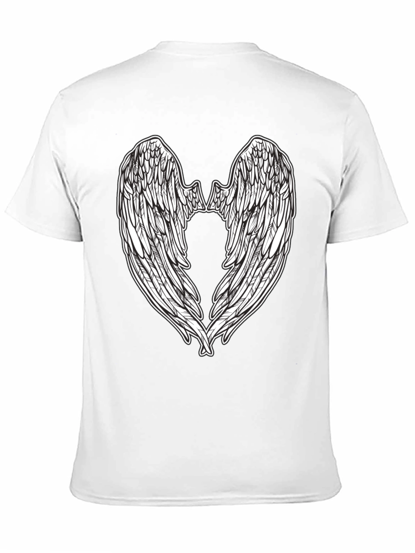 Angel Wing Graphic Tee - Black