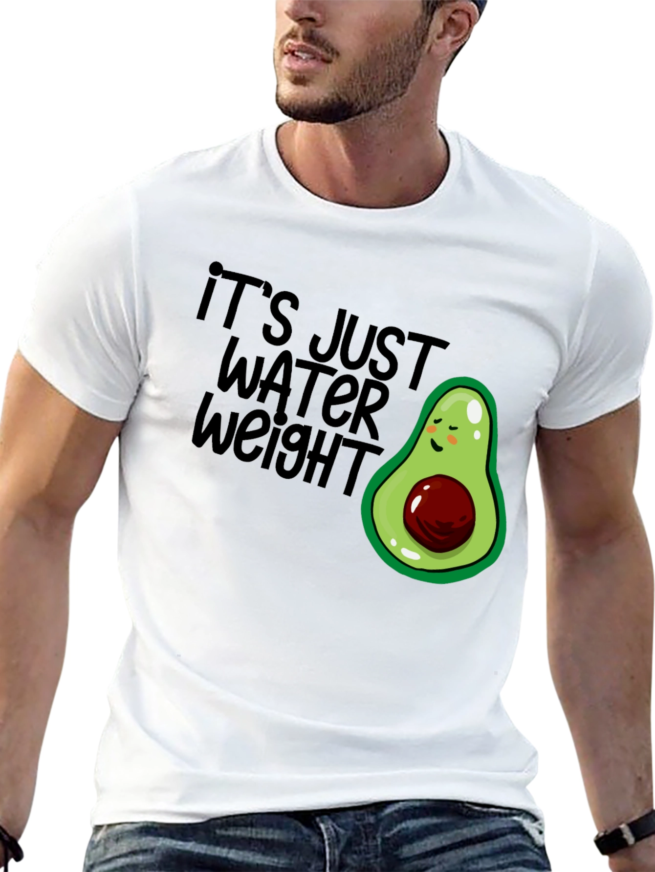 Its Just Water Weight Avocado T-Shirt