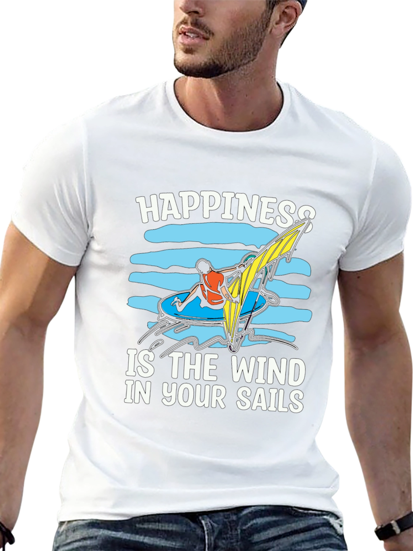 Windsurfing Happiness Graphic Tee