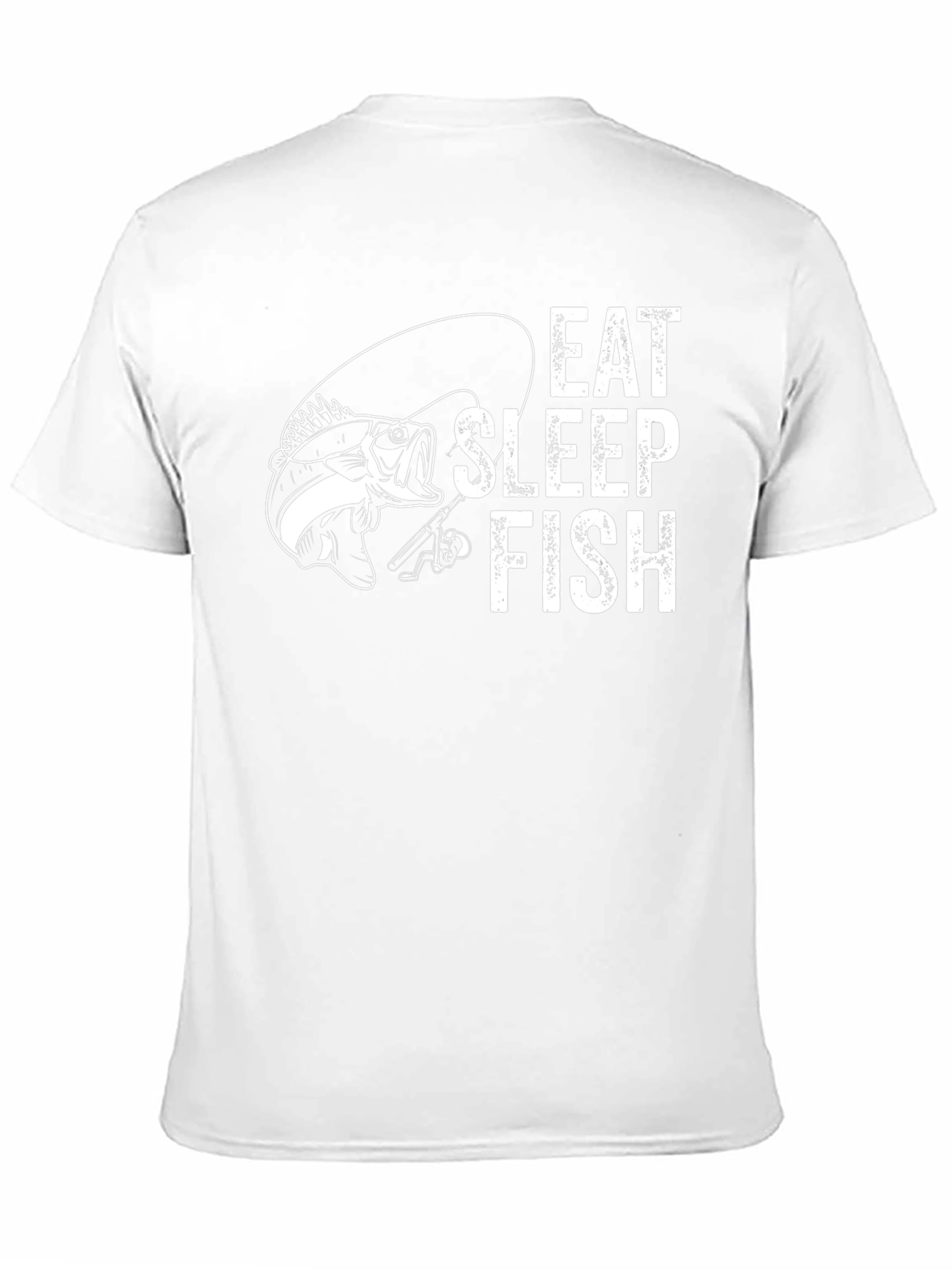 Eat Sleep Fish Black Graphic T-Shirt