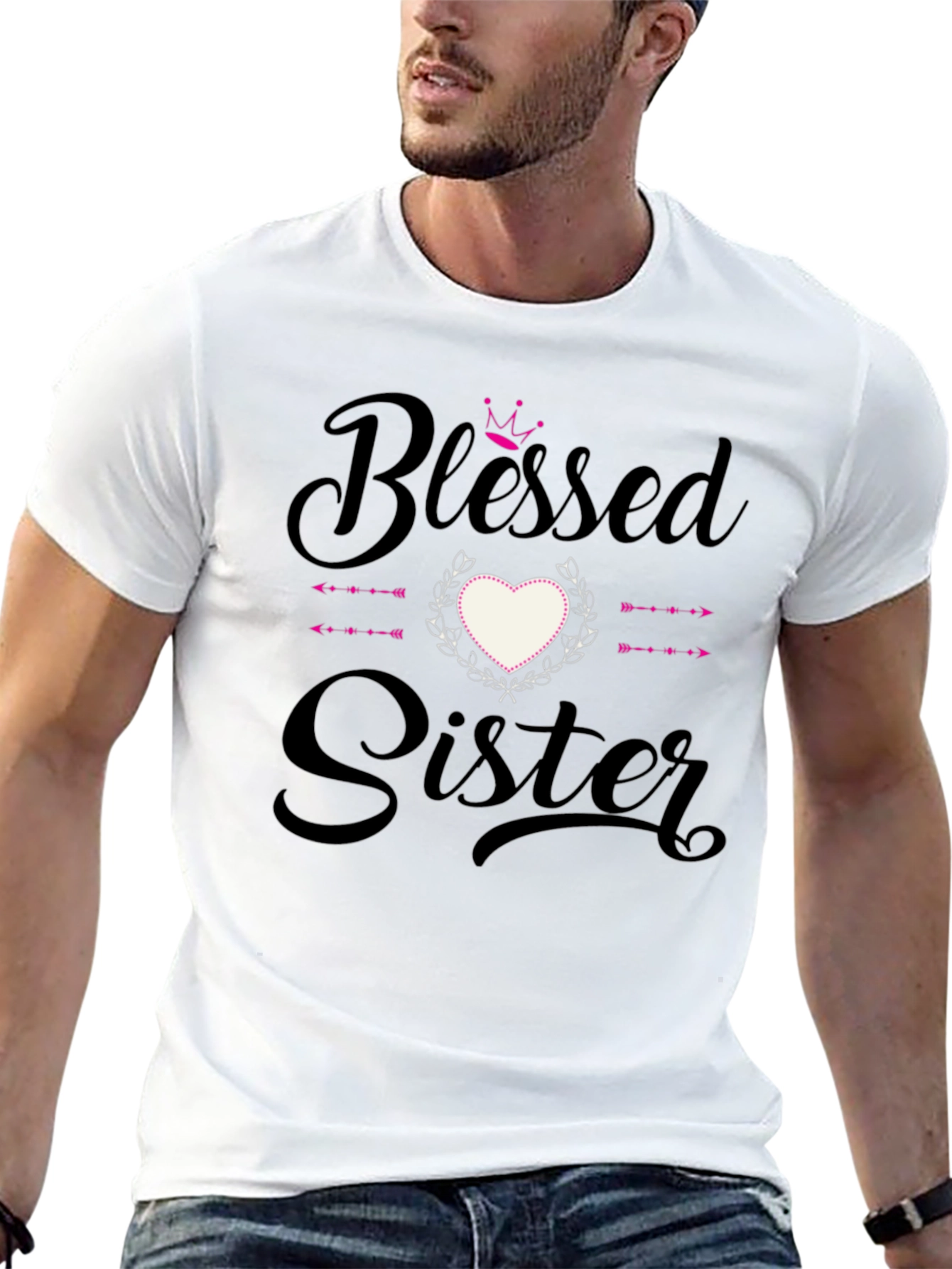 Blessed Sister Graphic Tee - Black