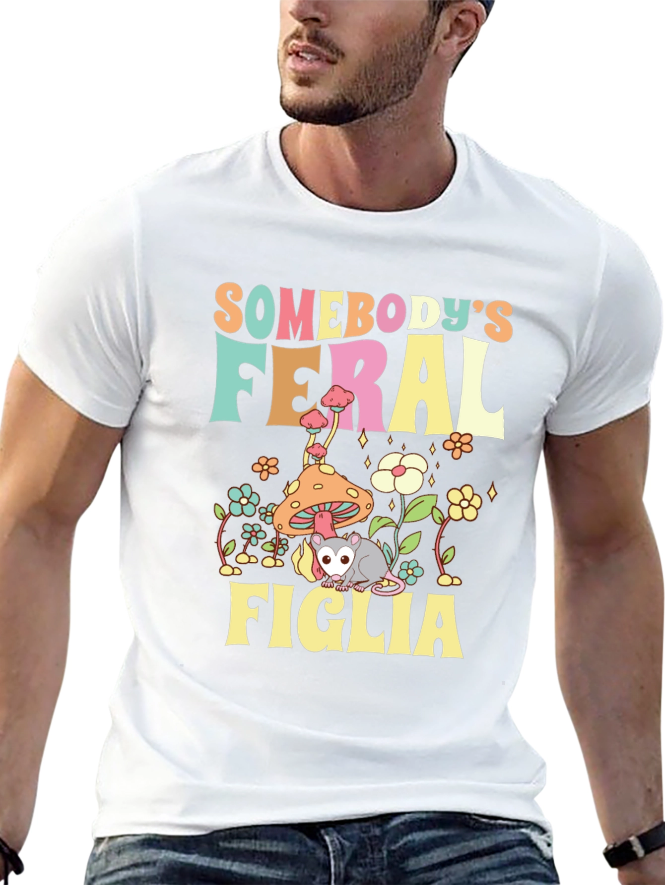 Somebodys Feral Figlia Black Graphic Tee