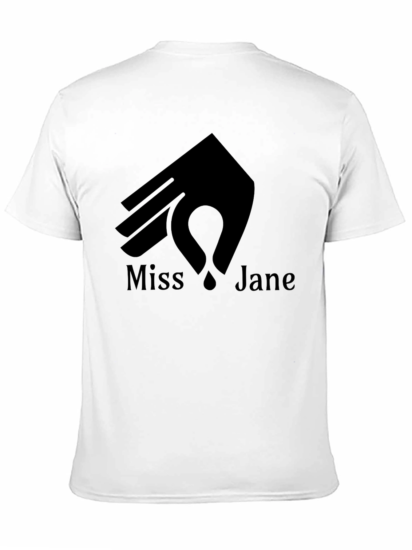 Miss Jane Tee - Black Cotton Graphic T-Shirt