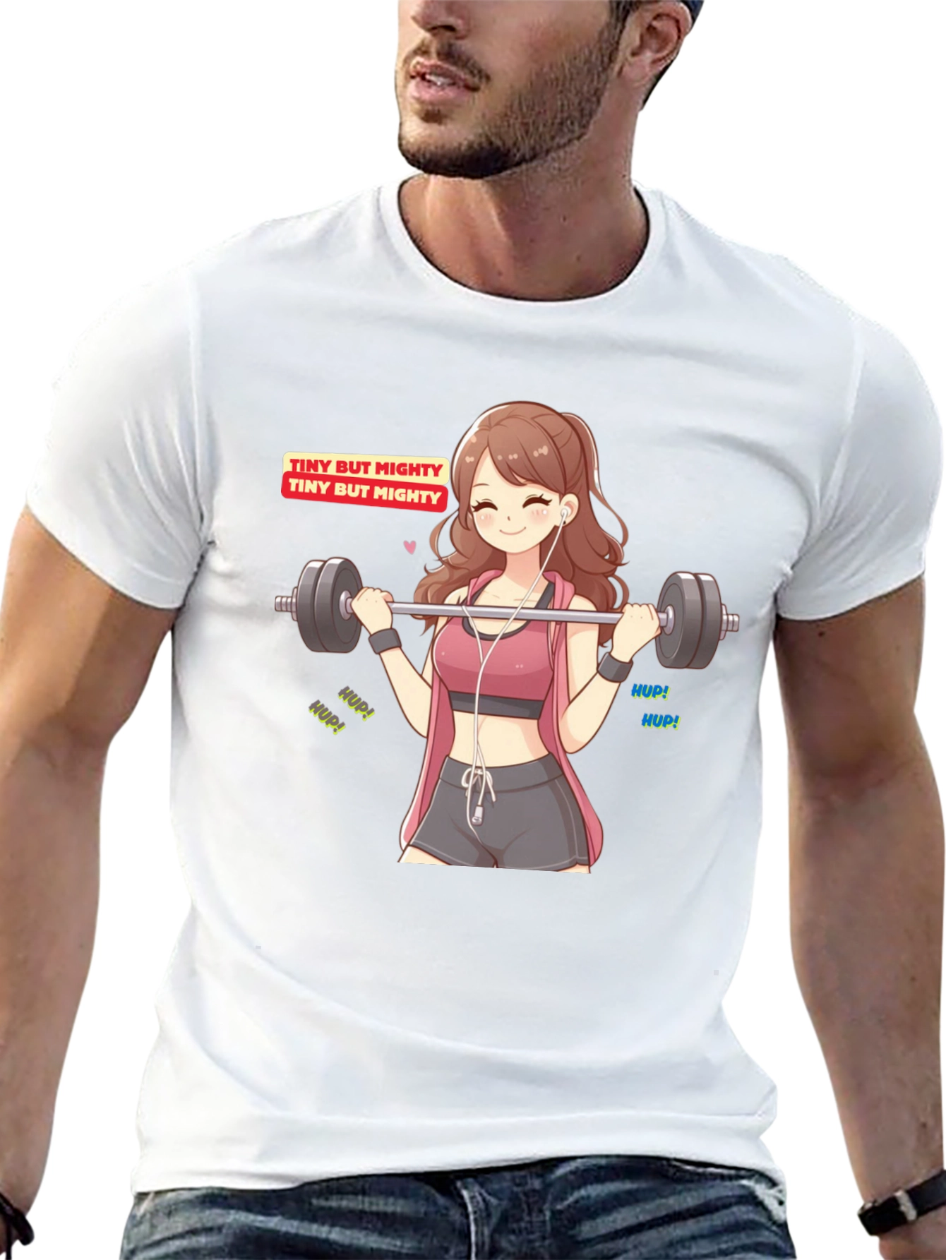 Tiny But Mighty Anime Workout T-Shirt