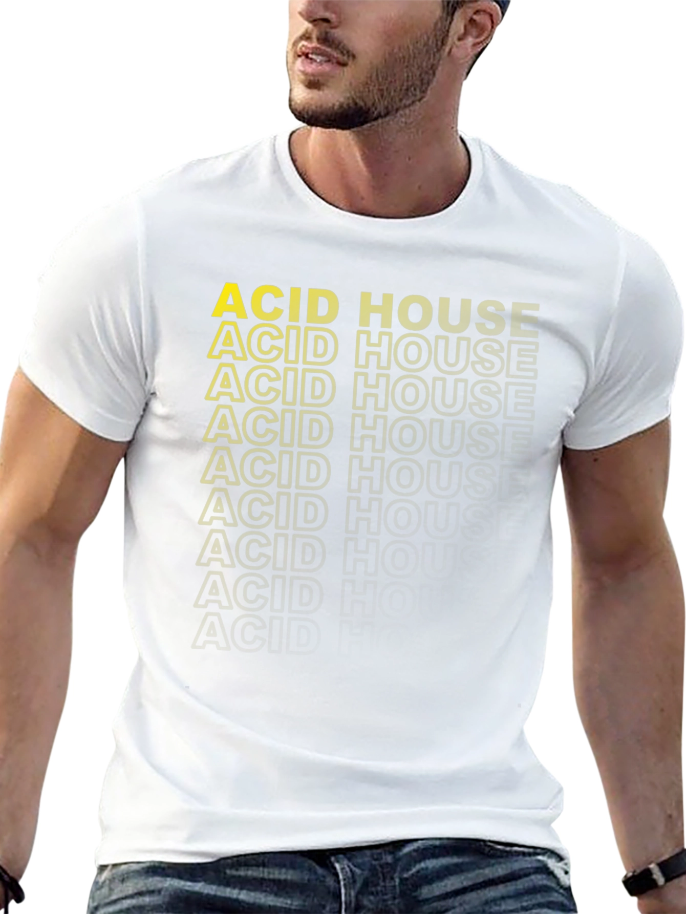 Acid House Music T-Shirt - Graphic Text Design