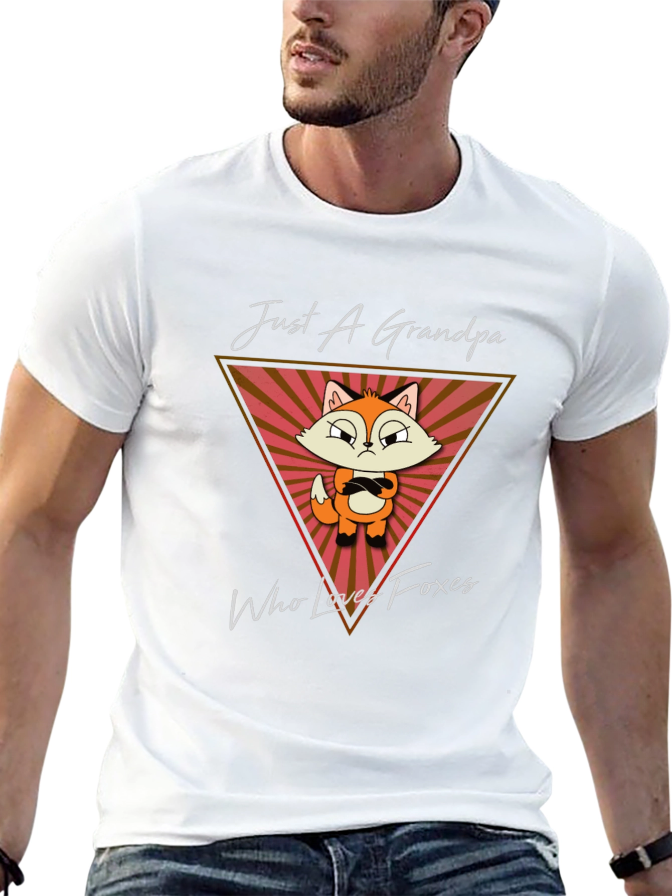 Just A Grandpa Who Loves Foxes T-Shirt