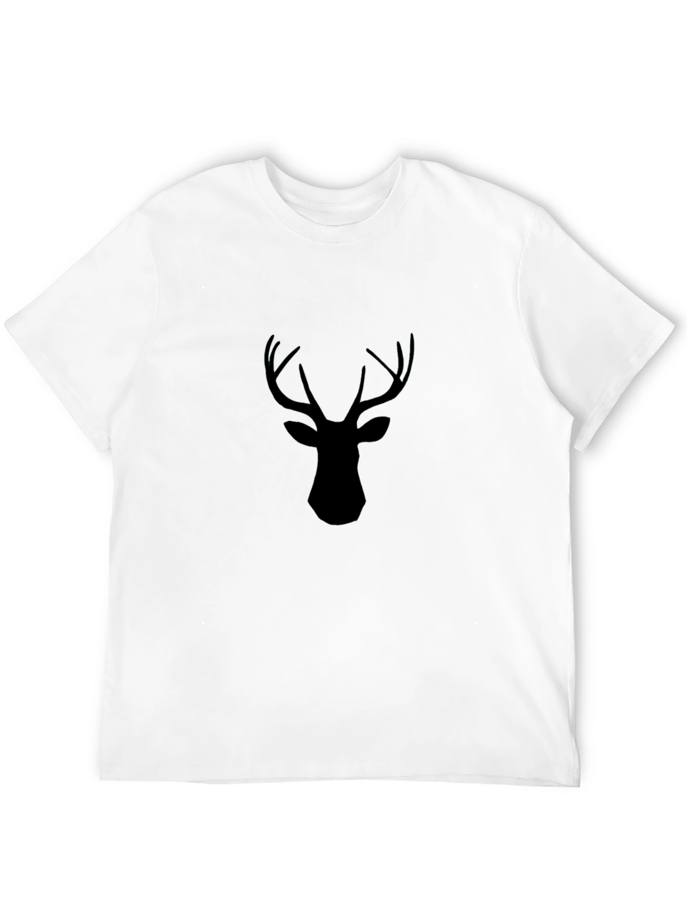 Black Deer Silhouette T-Shirt - Mens Casual Tee