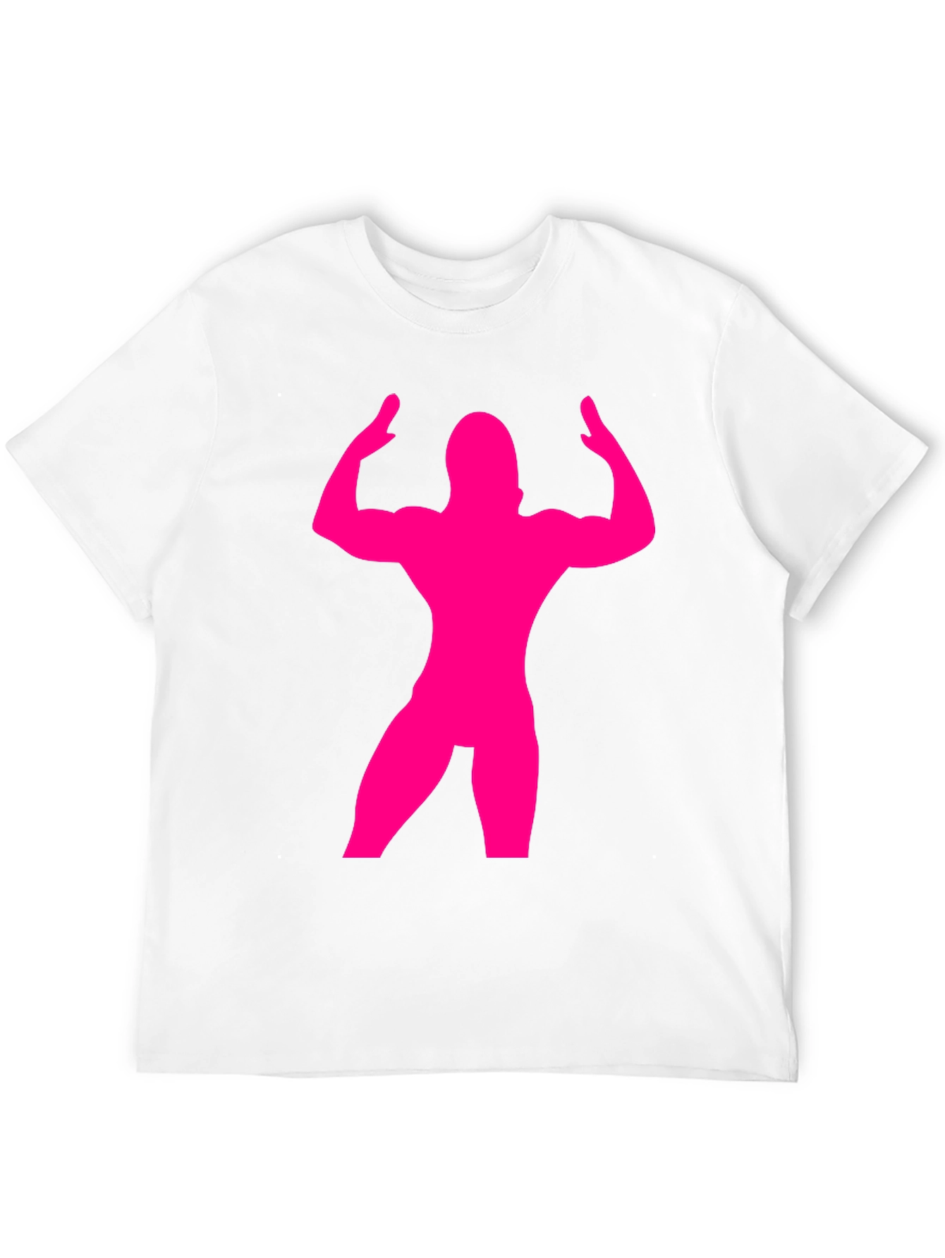 Muscle Man Silhouette T-Shirt - Bodybuilder Gym Tee