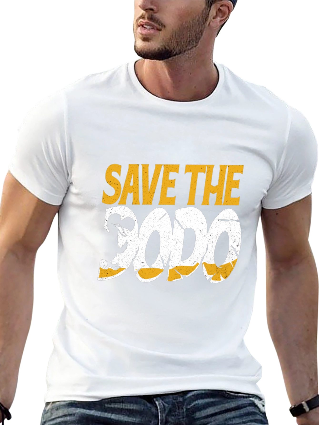 Save the Dodo Graphic Tee - Black Cotton T-Shirt