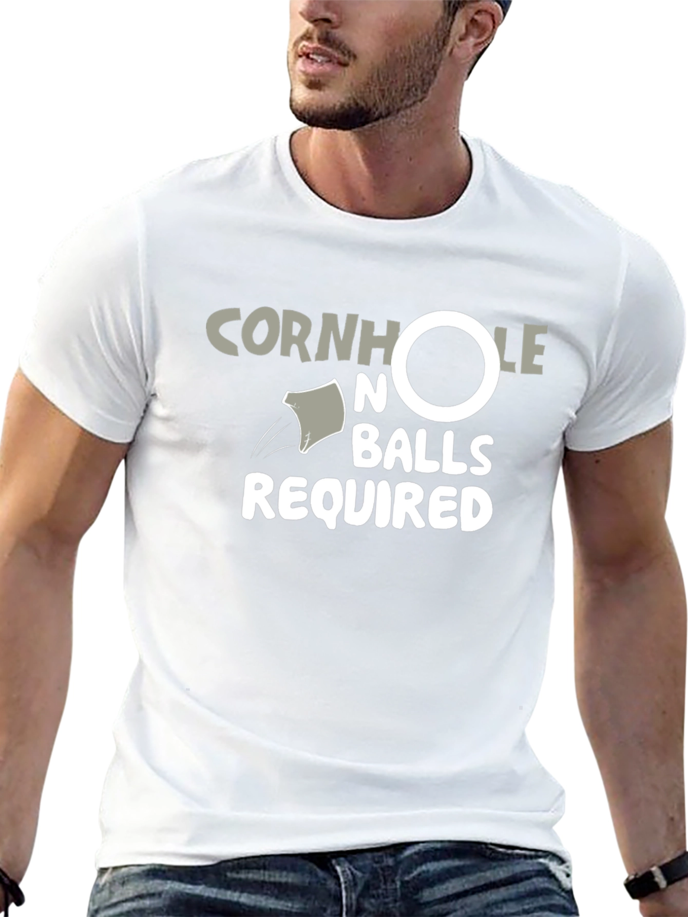 Cornhole No Balls Required Black T-Shirt