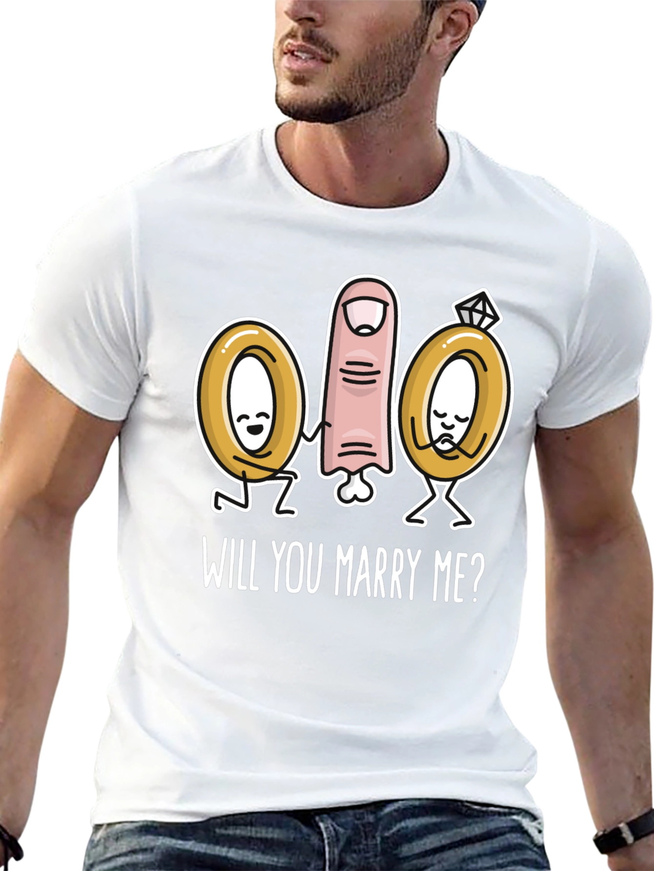 Marry Me Graphic T-Shirt Cute Proposal Tee