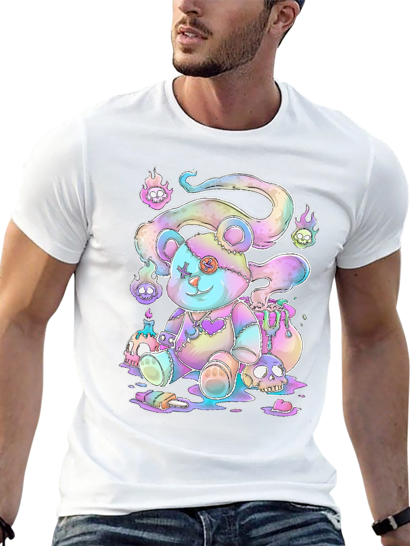 Gothic Pastel Teddy Bear Graphic Tee