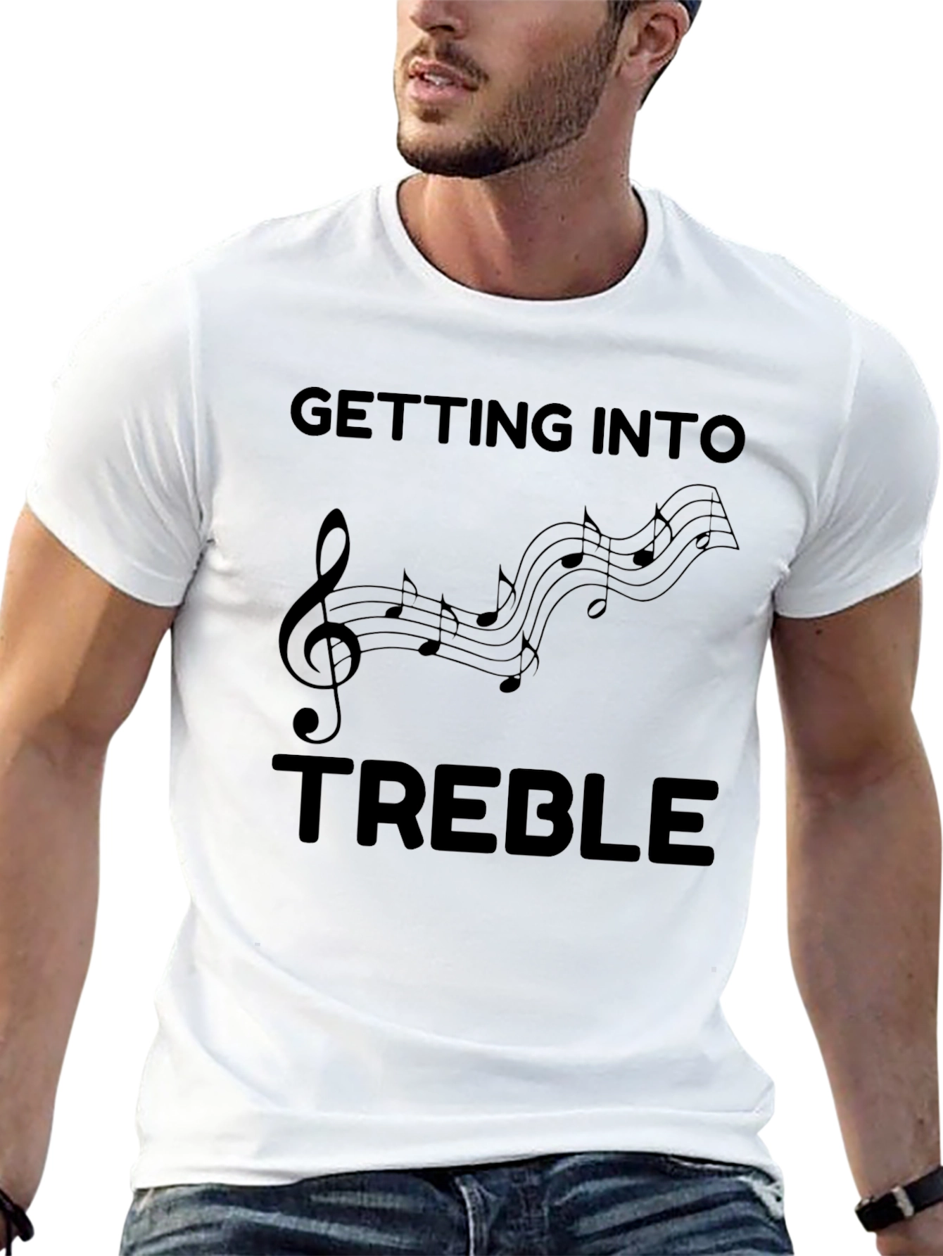 Getting Into Treble Black Graphic T-Shirt